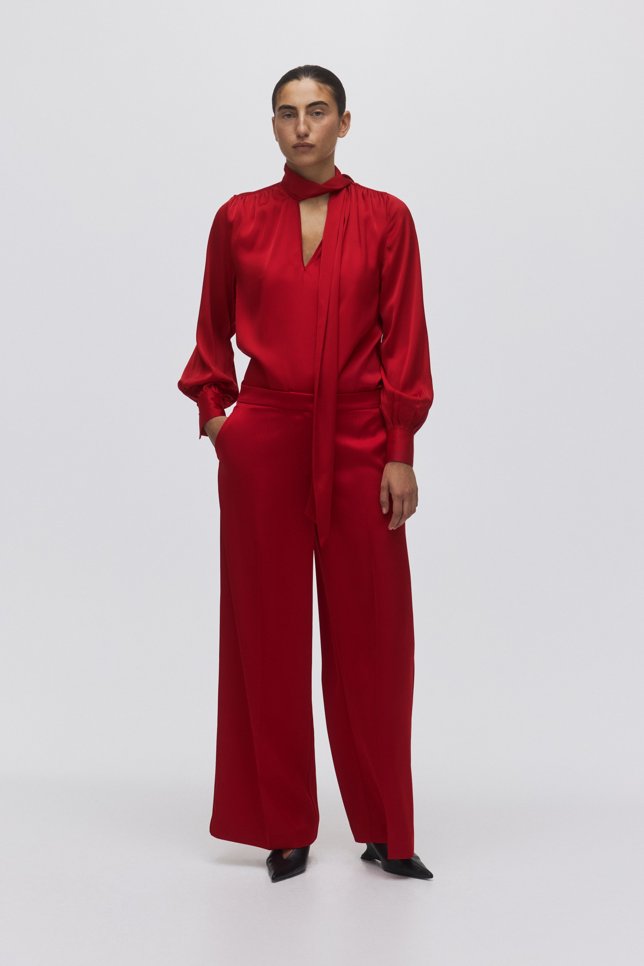 Ver imagen más grande: Pantalón amplio - Rojo - MUJER | H&M ES 2