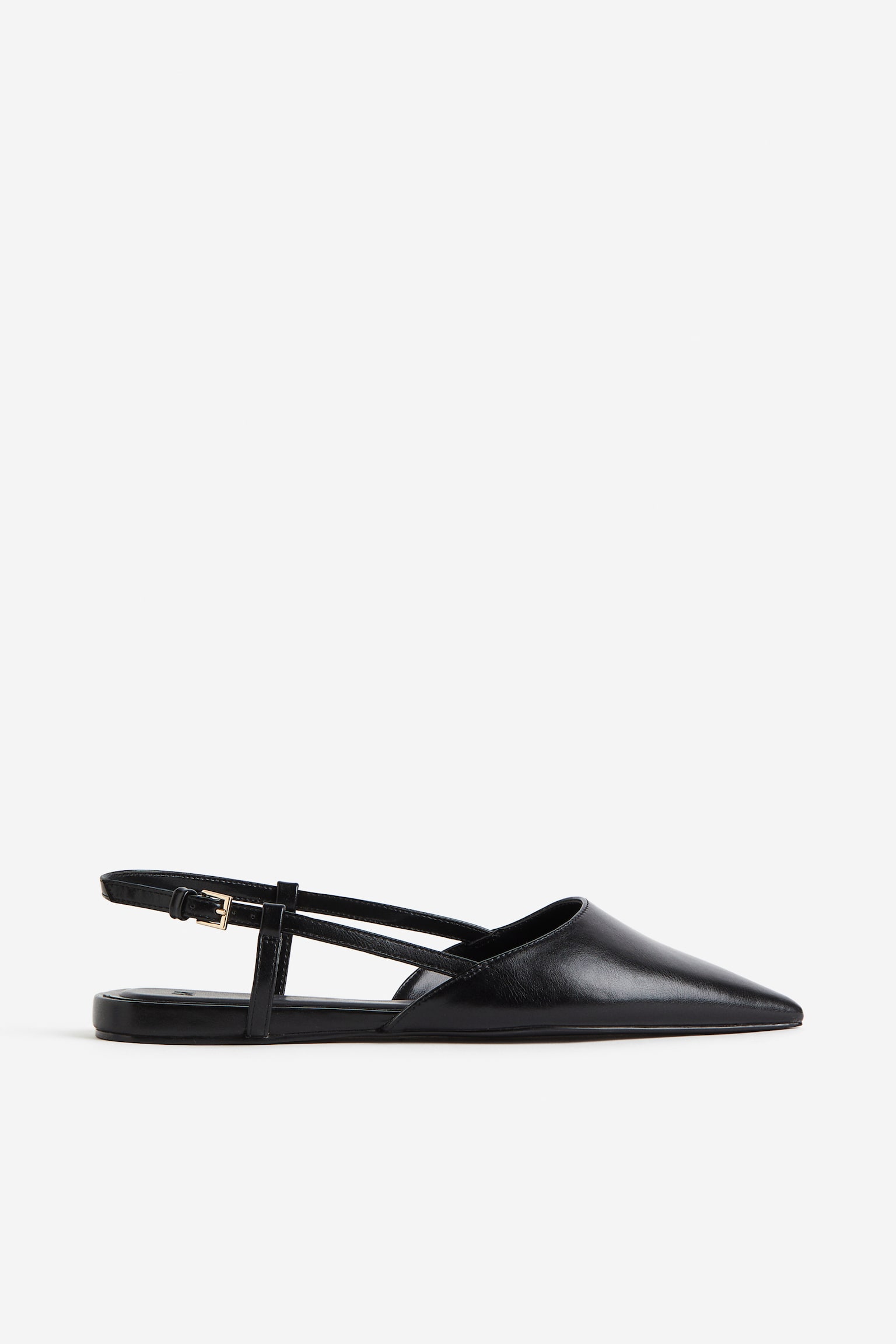 Pointed Slingbacks - Black - 5