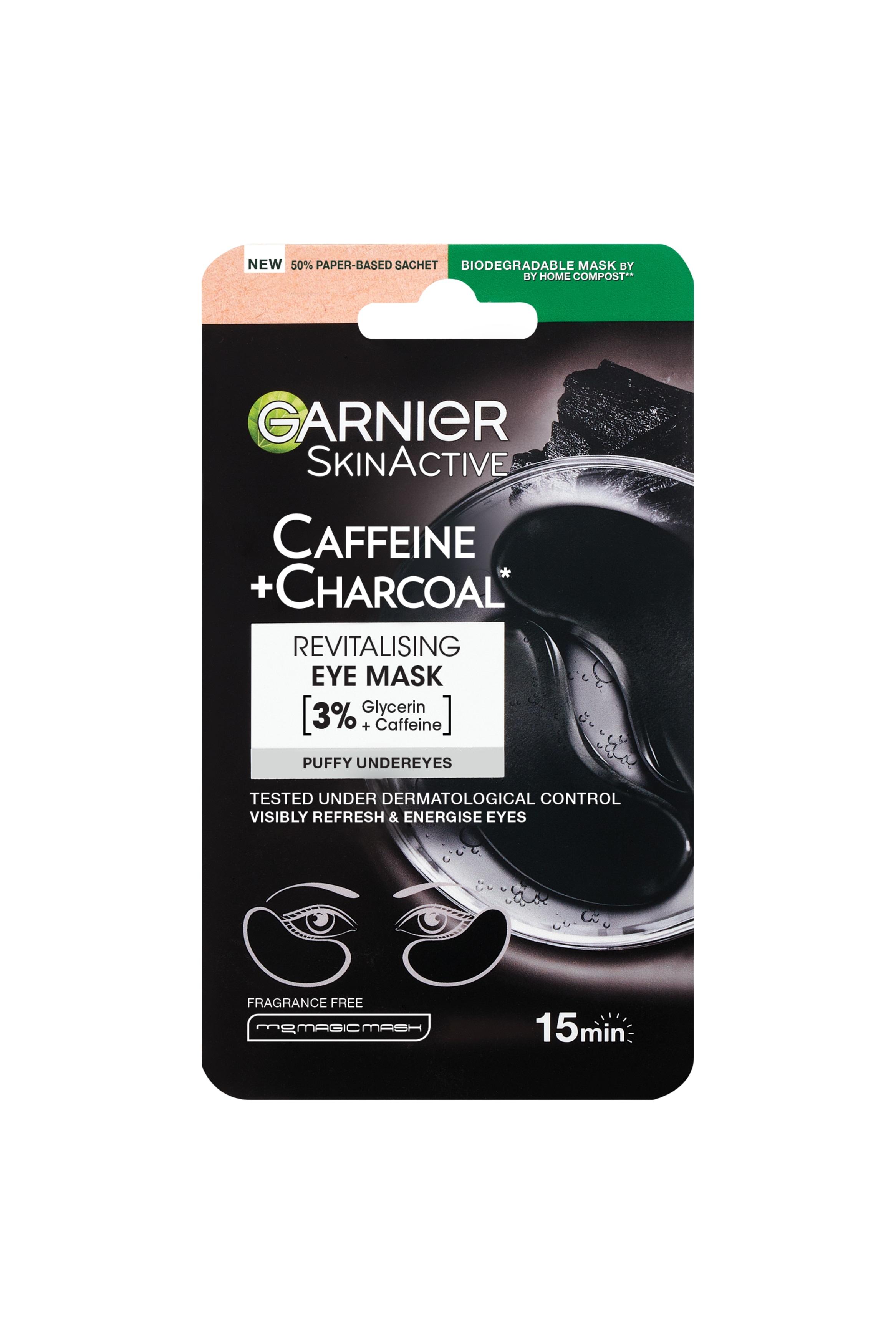 Garnier - Maschera In Tessuto Occhi Rivitalizzante+caffeina - Caffeine