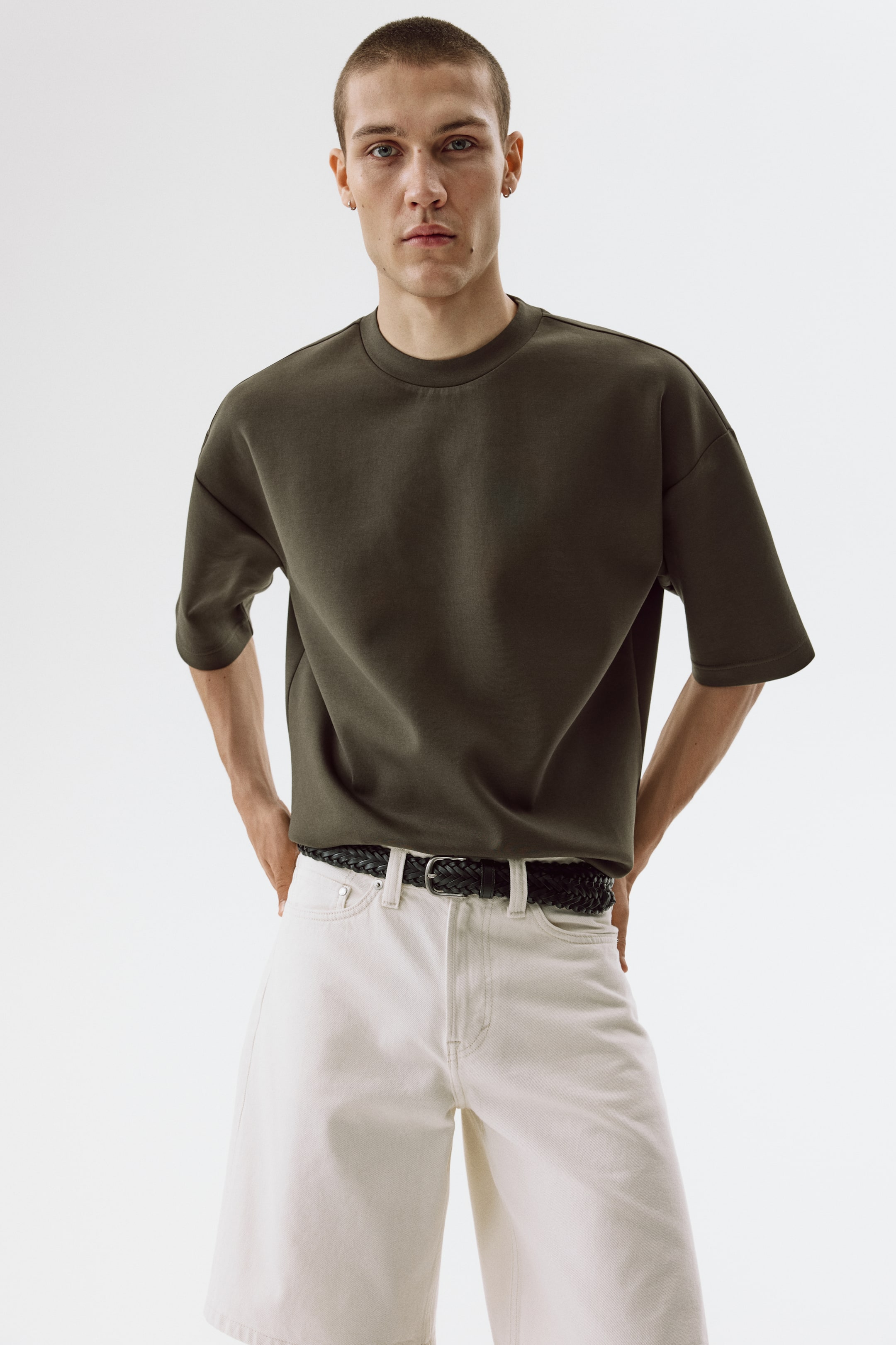 Oversized-Fit Scuba T-Shirt