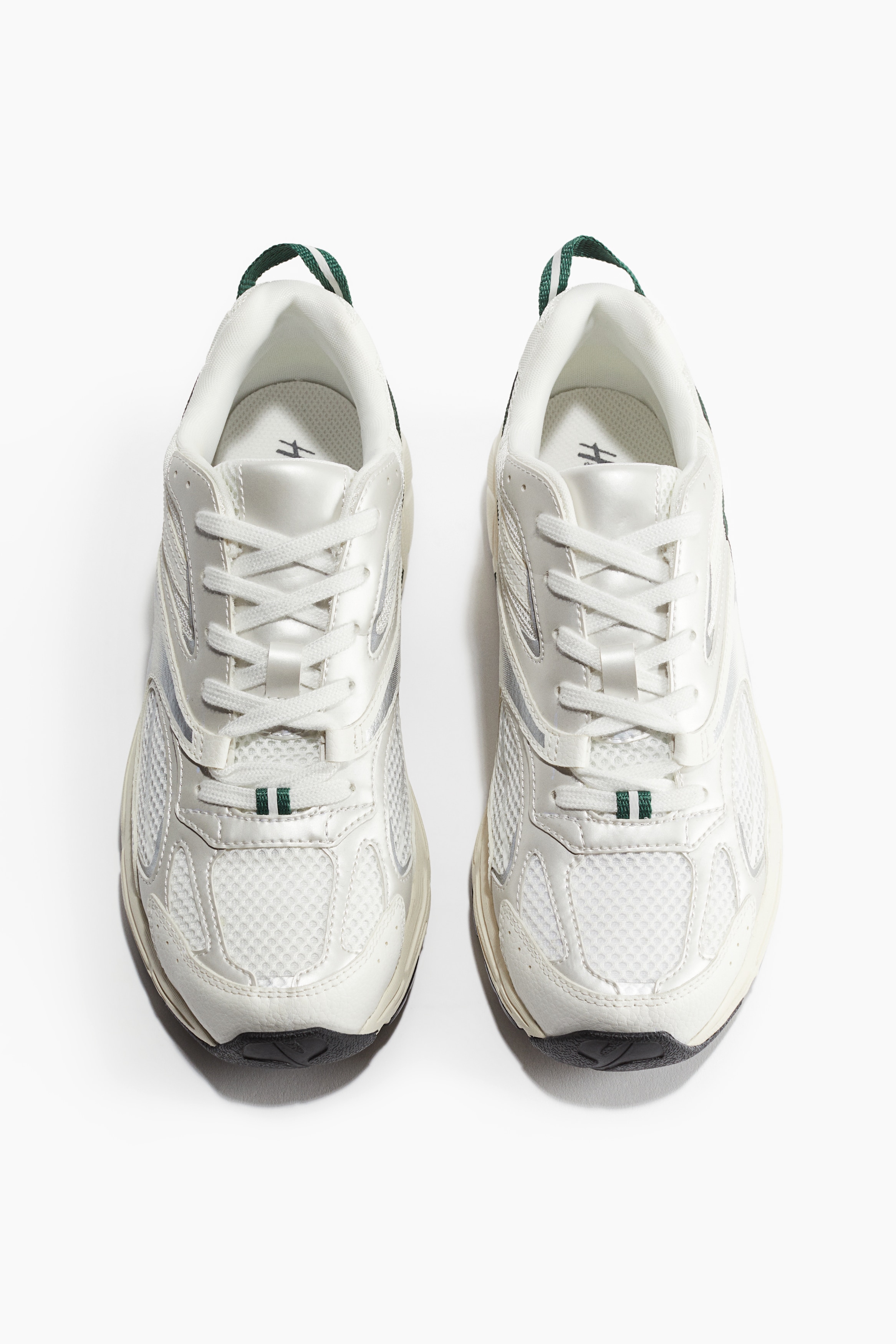 Women's White/Dark green Chunky trainers | H&M GB