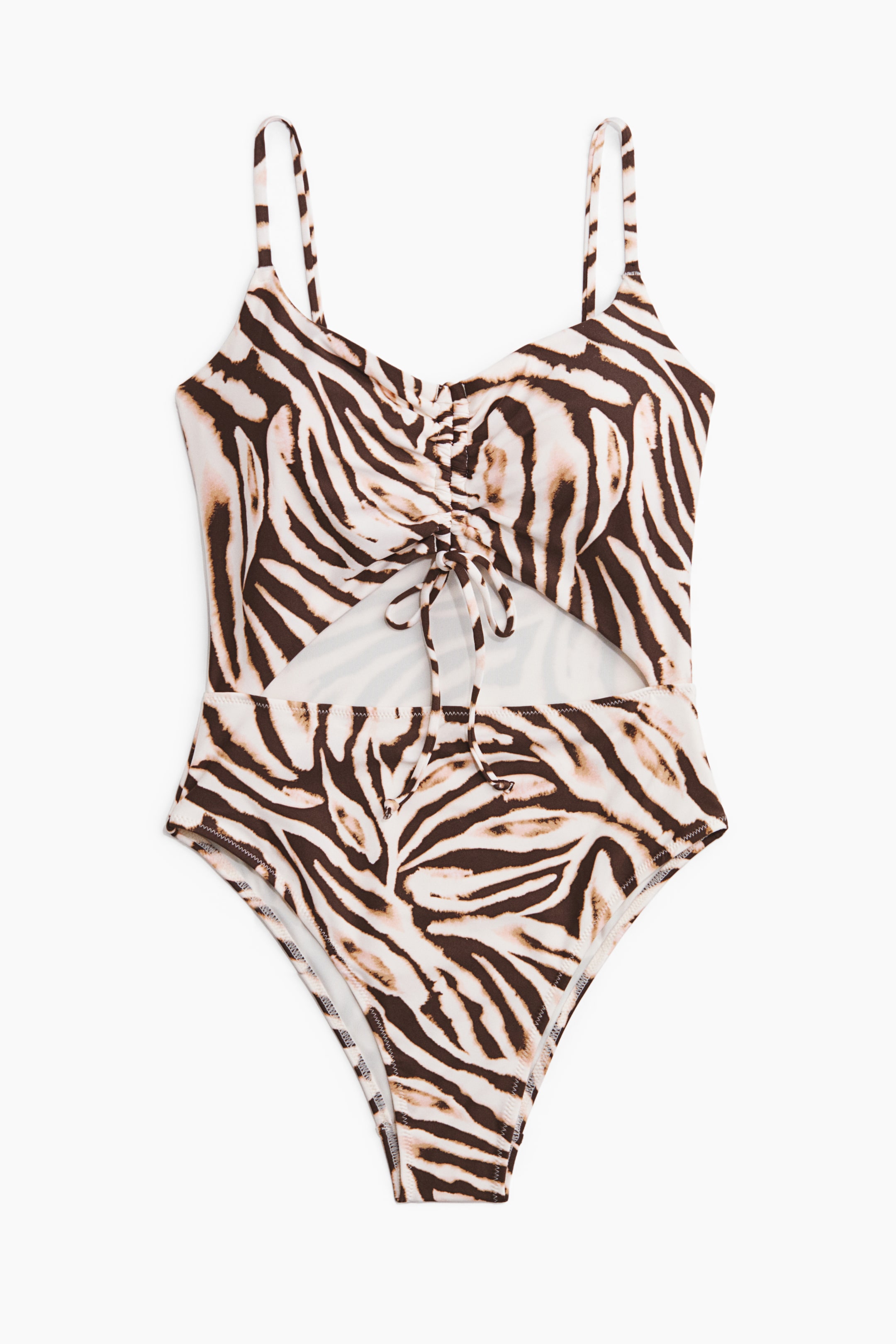 View larger image: Padded-cup cut-out swimsuit - White/Zebra print - Ladies | H&M IN 5