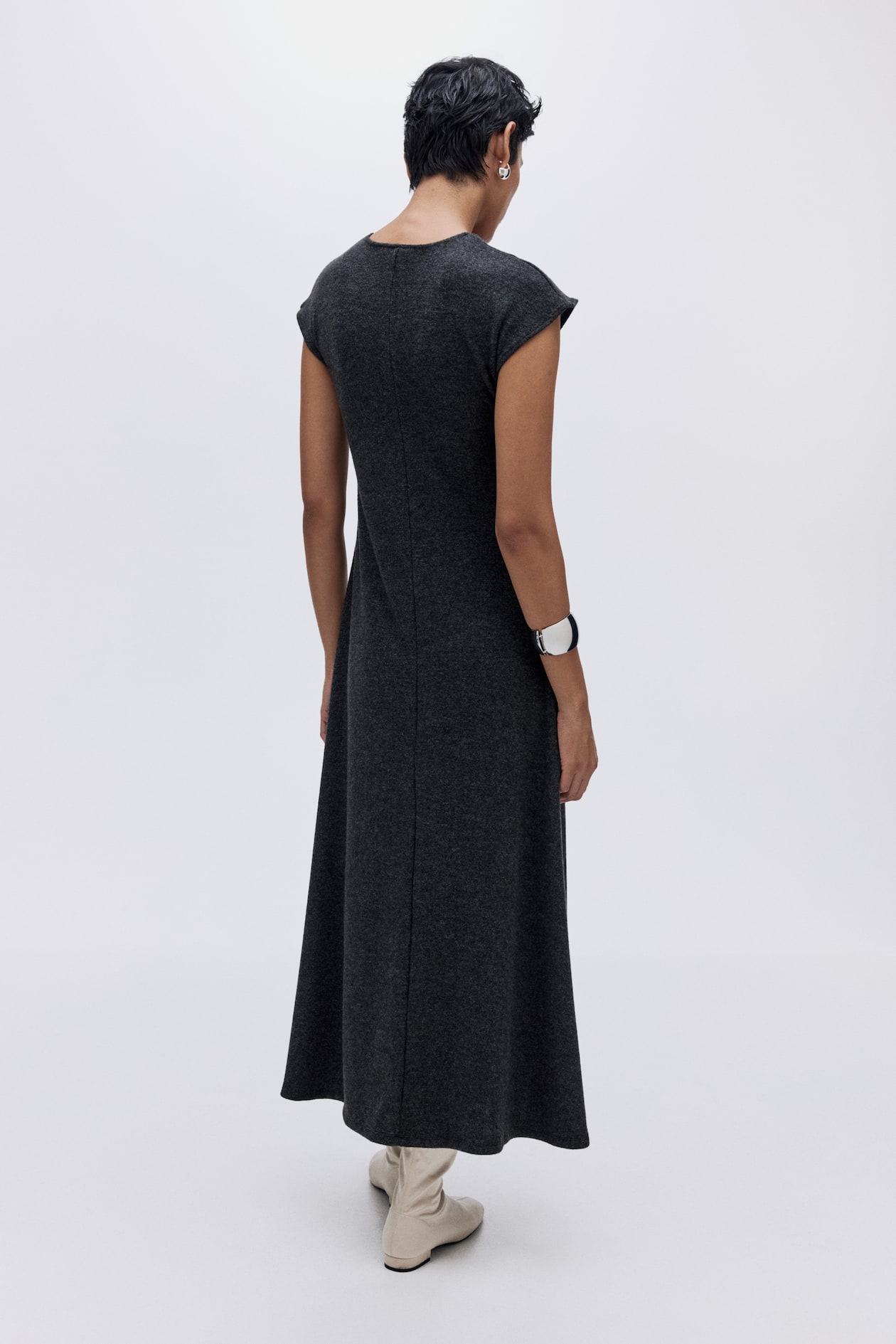 Cap-Sleeved Jersey Dress - image 2