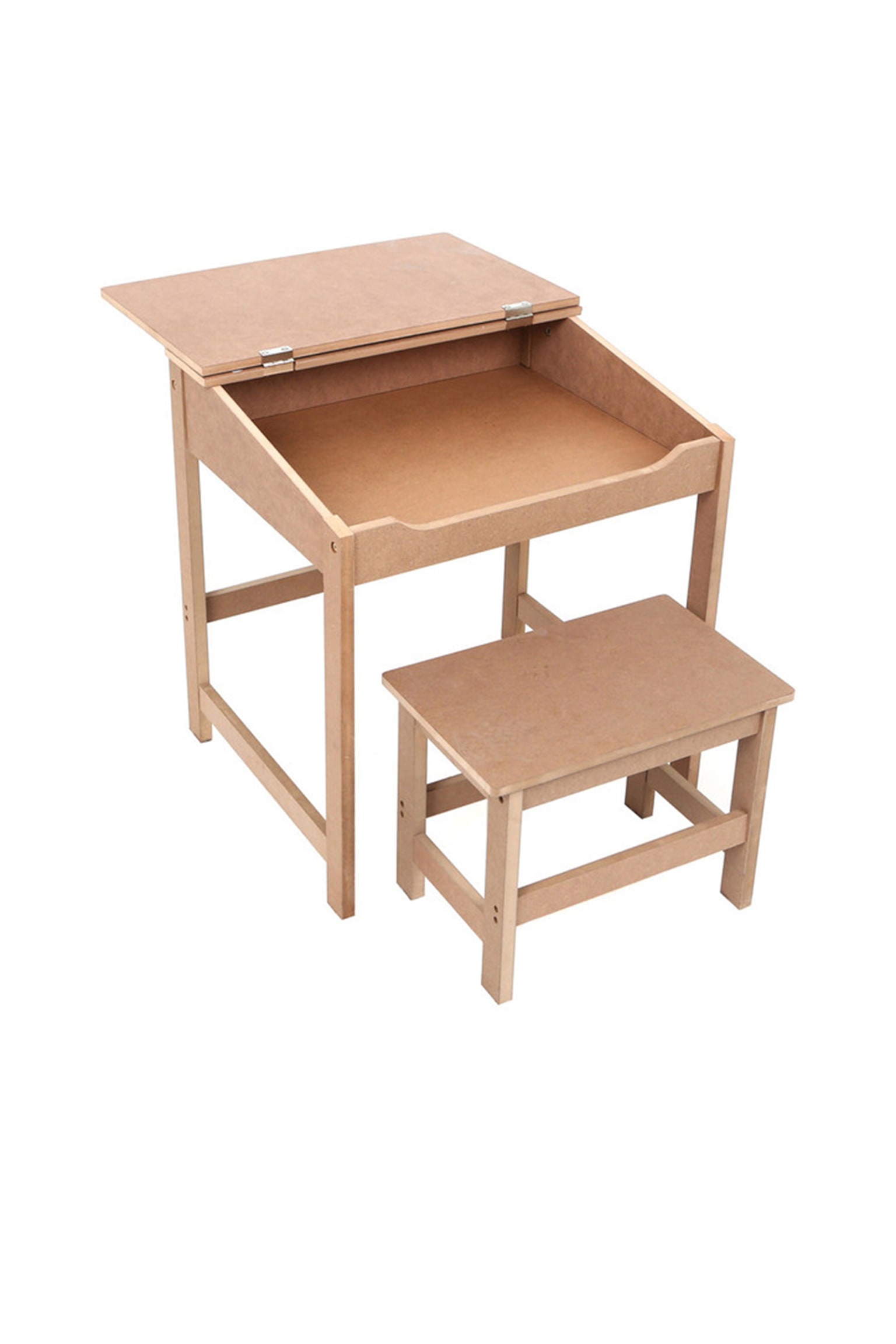 Kids Desk And Stool - Natural - 1