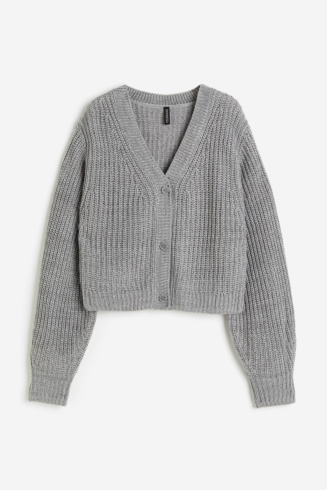 バルーンスリーブカーディガン - グレー - レディース | H&M JP