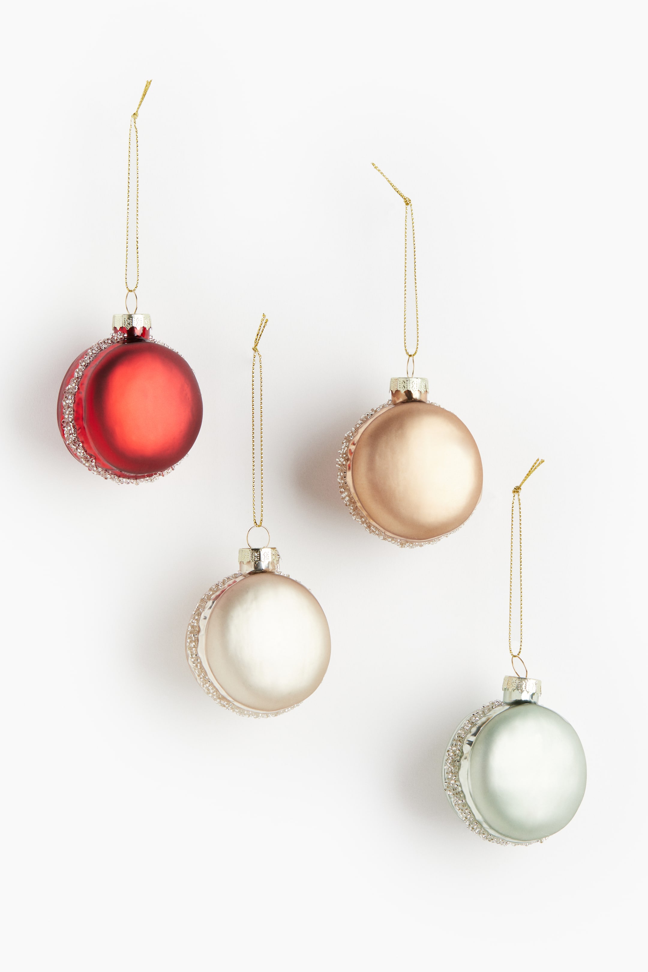 4-pack Macaron Christmas Ornaments