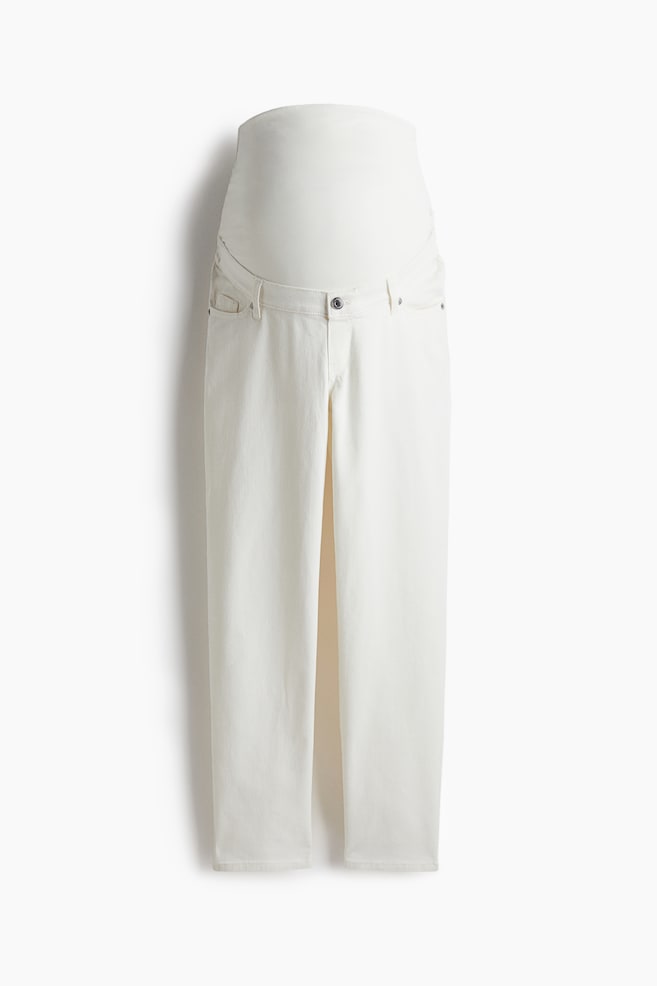 MAMA Straight Ankle Jeans - White/Blu denim - 1