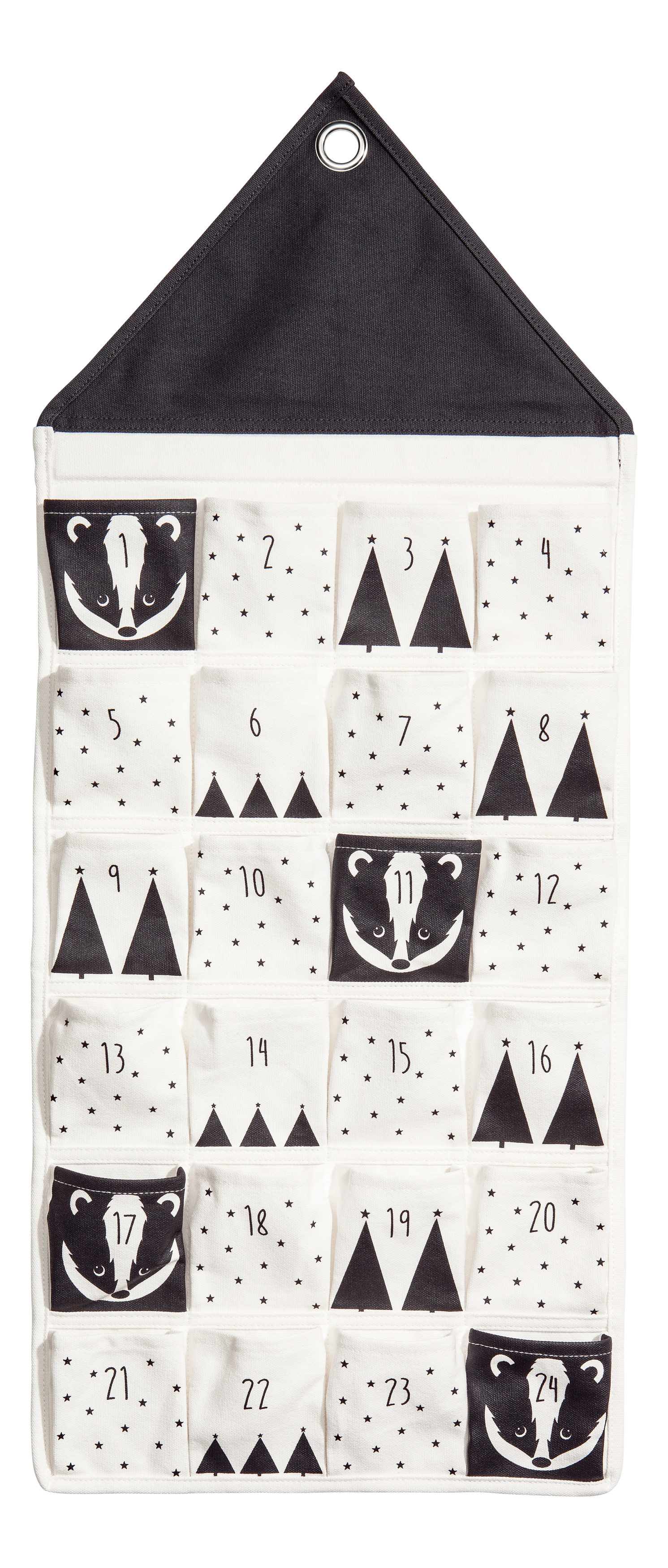 ウォールハングアドベントカレンダー - ホワイト／グレー - Home