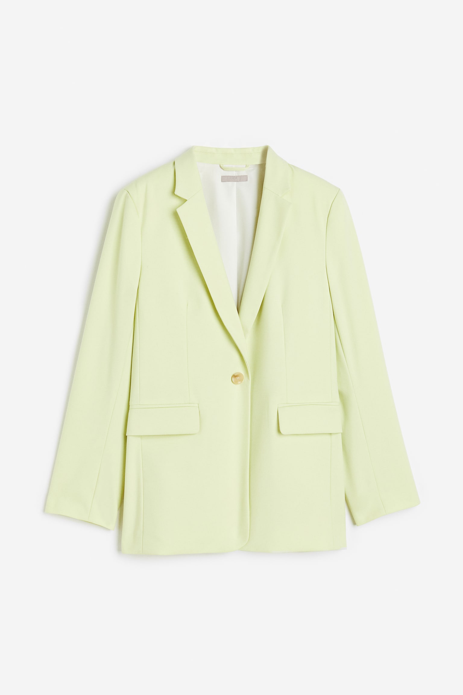 Single-breasted jacket - Light yellow/Black/Mint green/Cream/Greige - 1