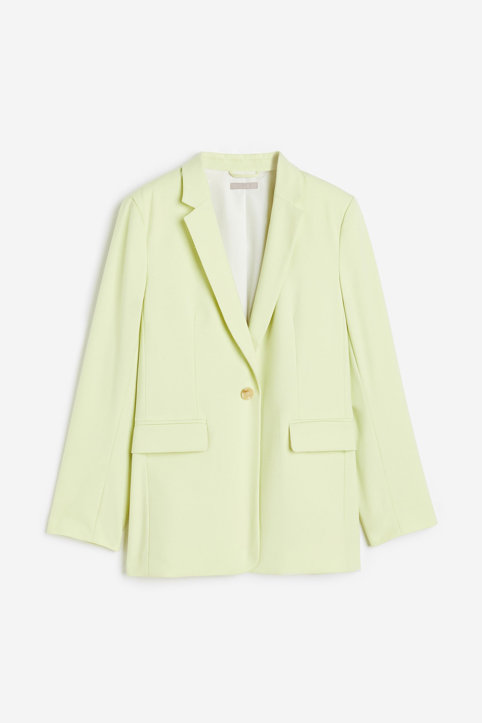 Single-breasted jacket - Light yellow/Black/Mint green/Cream - 1