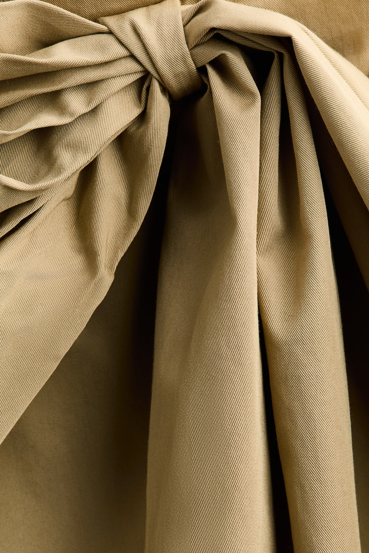 Tie-Detail Twill Skirt - image 2