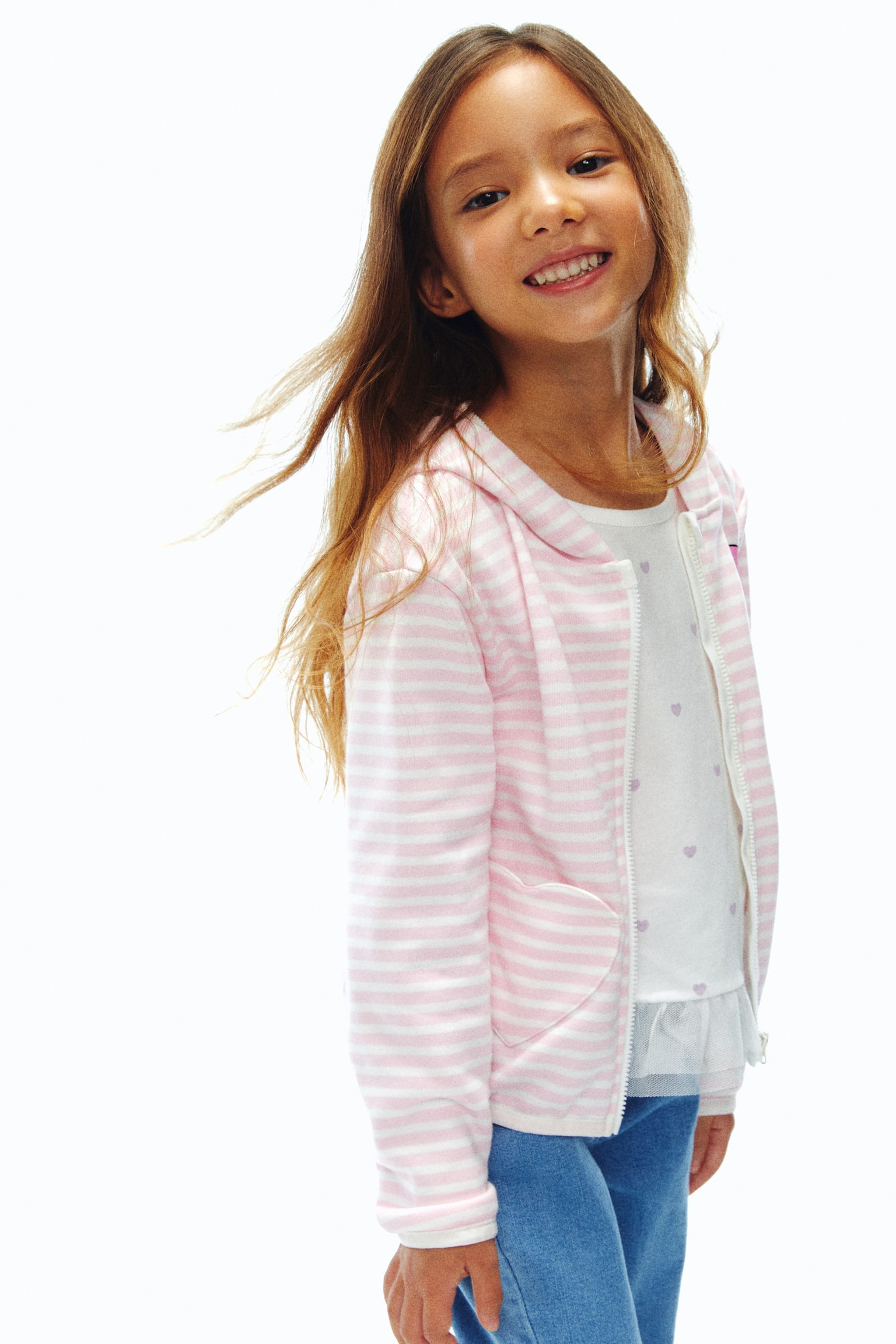 圖案拉鍊連帽外套 - 粉紅色/美樂蒂 - 5