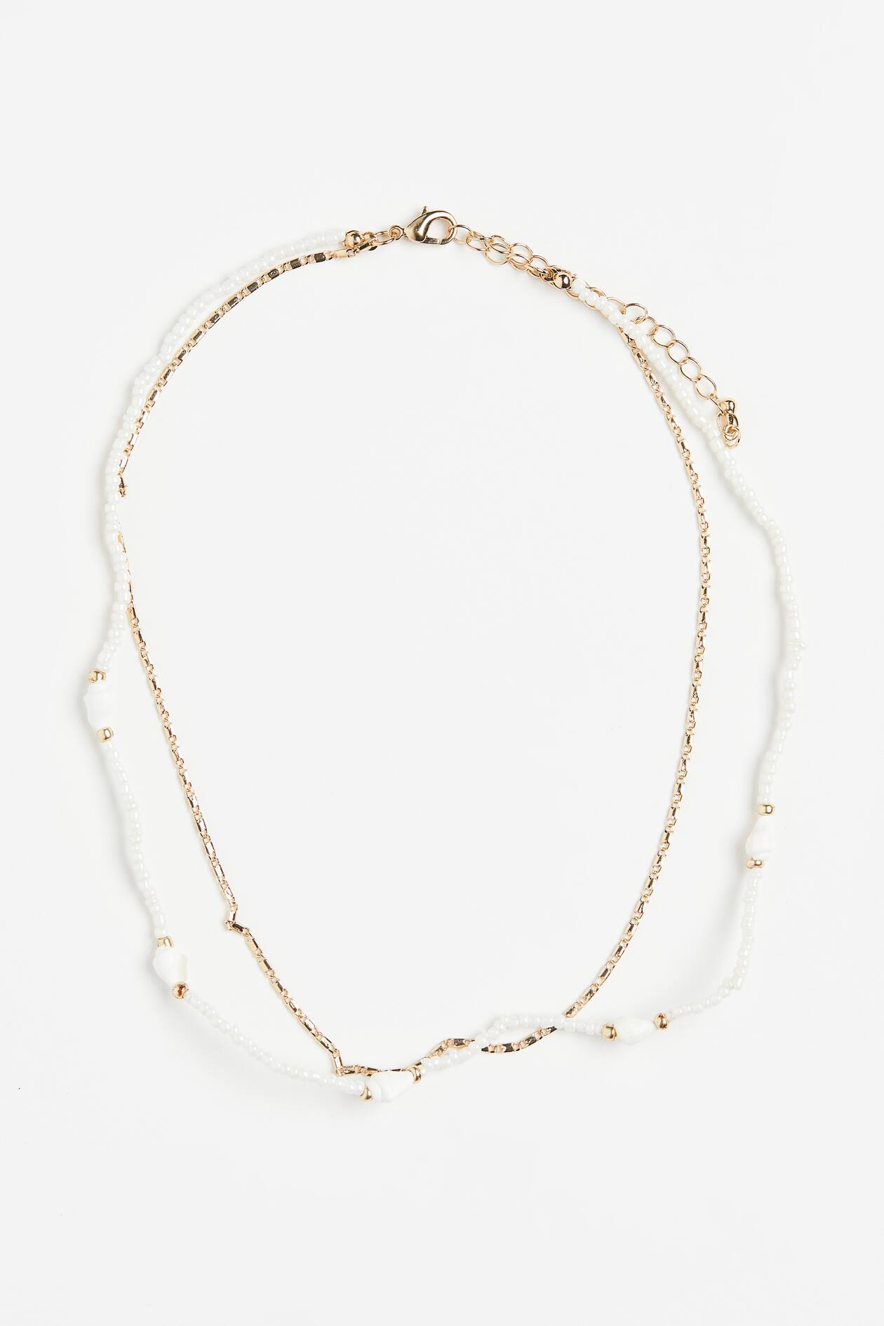 Double-strand Necklace - Gold-colored/white - Ladies | H&M US