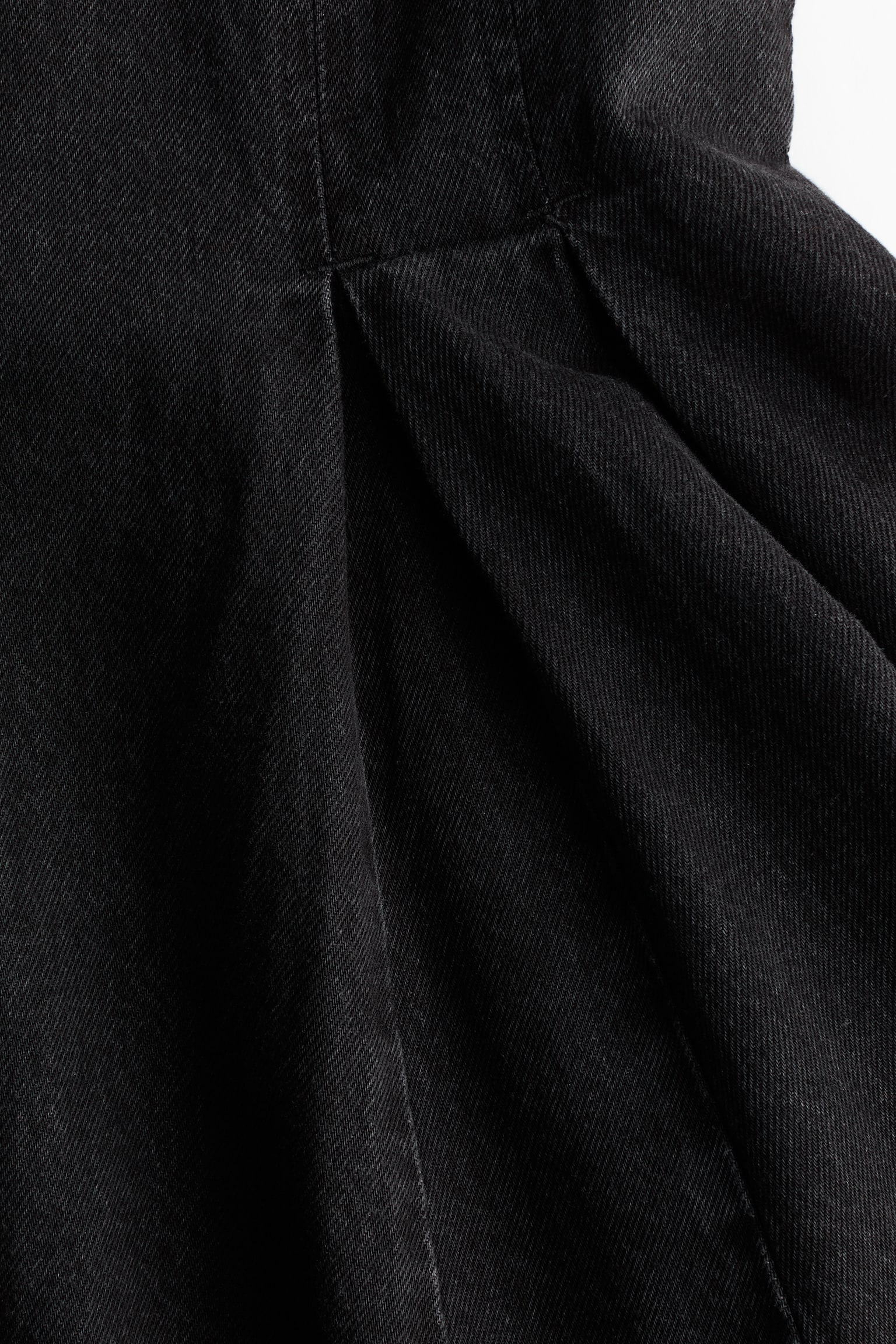 שמלת ג'ינס מתרחבת - שחור משופשף - 7