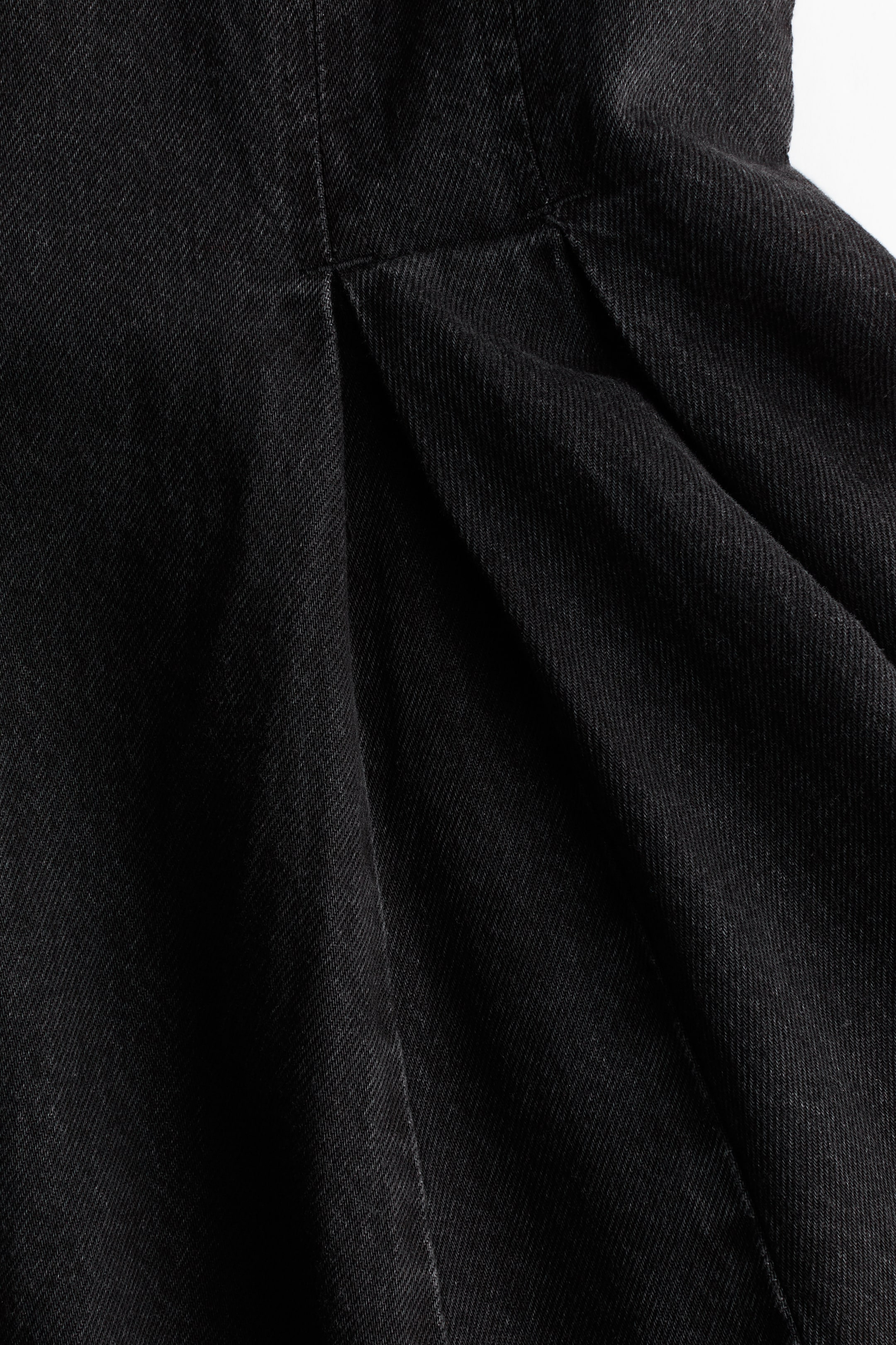 Flared-Skirt Denim Dress