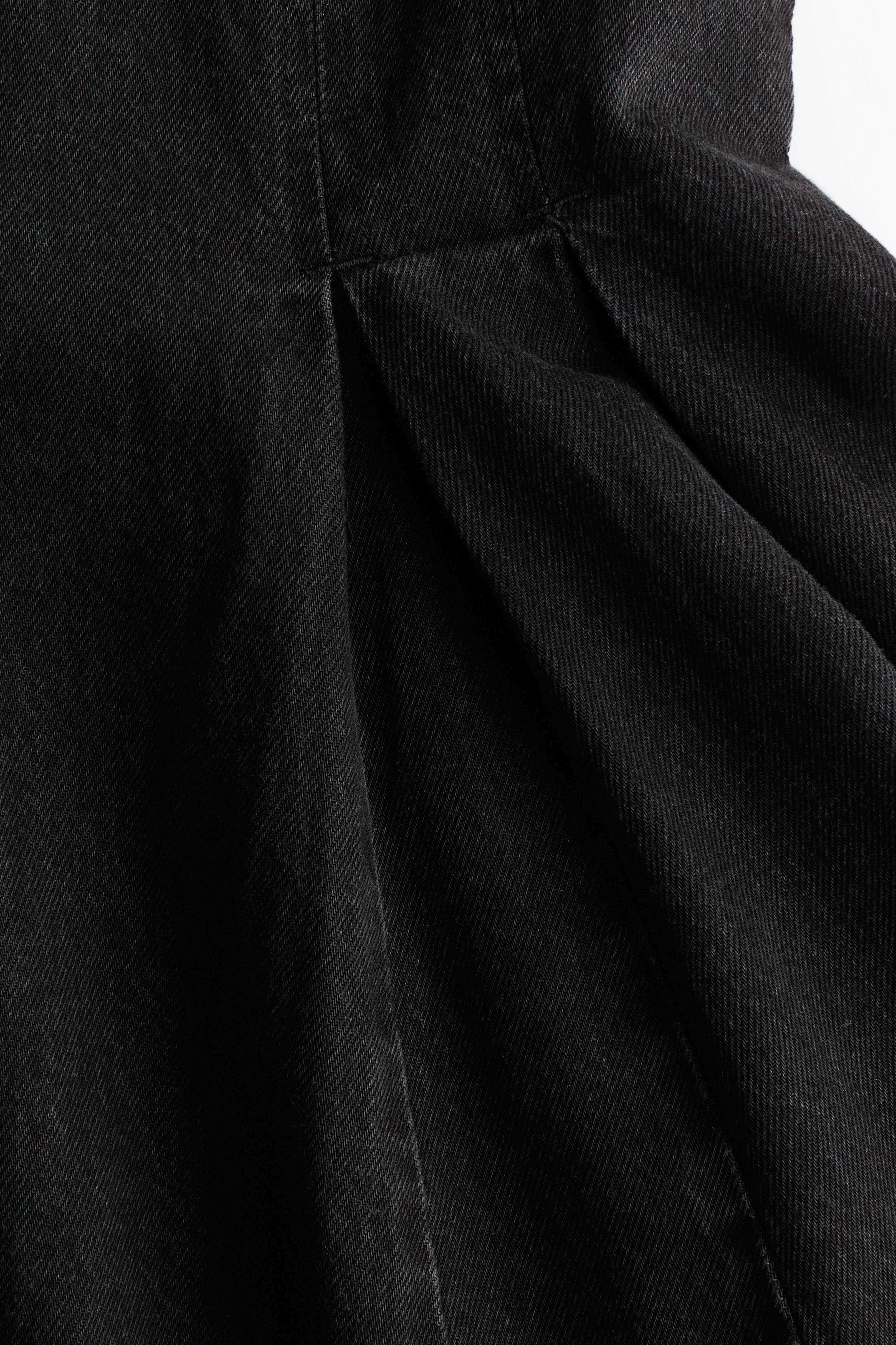 Flared-Skirt Denim Dress