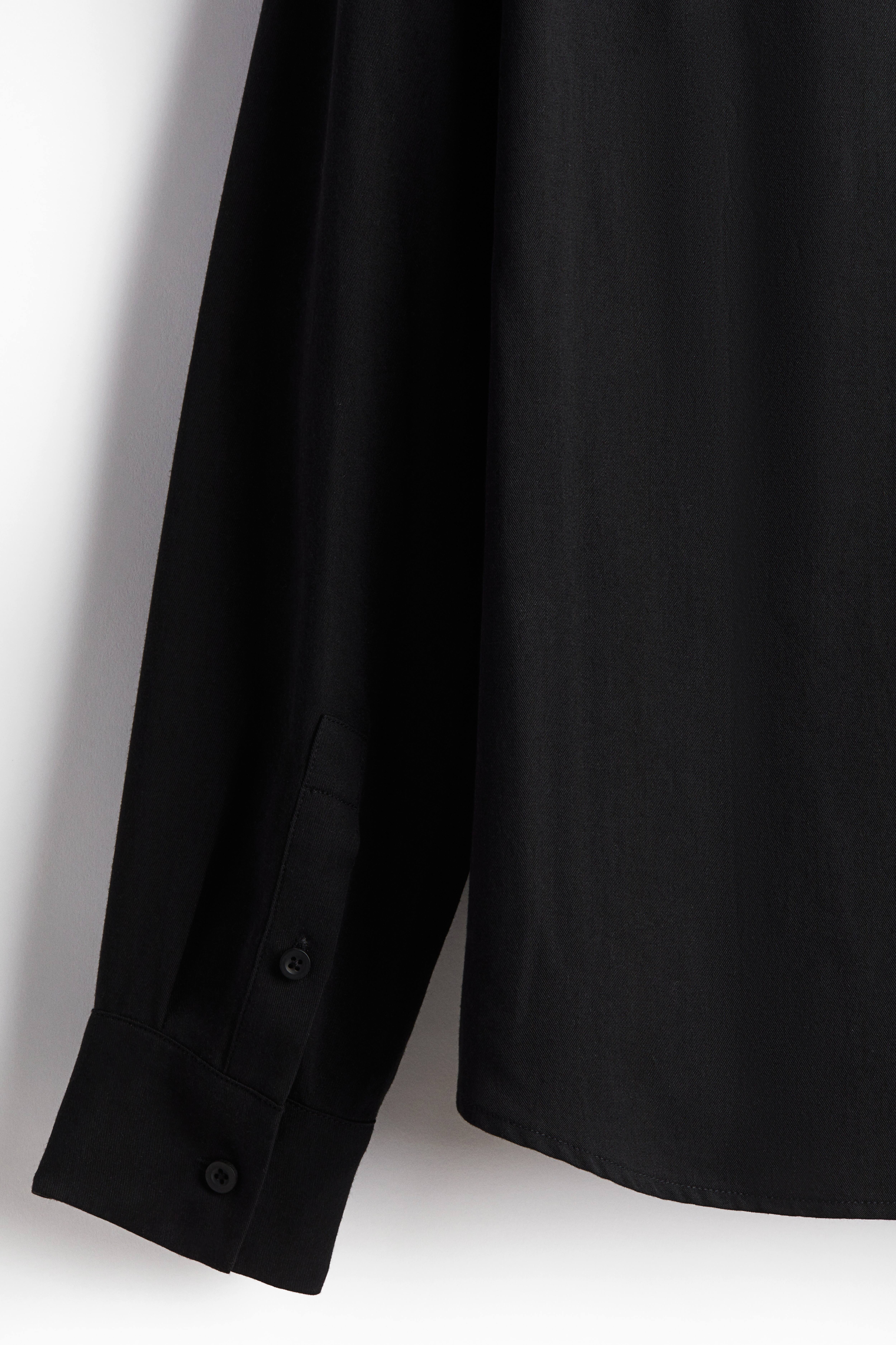 Camicia Uomo Manica Lunga Floreale Nero – Emaor – Taglie Forti Fino A 7XL
