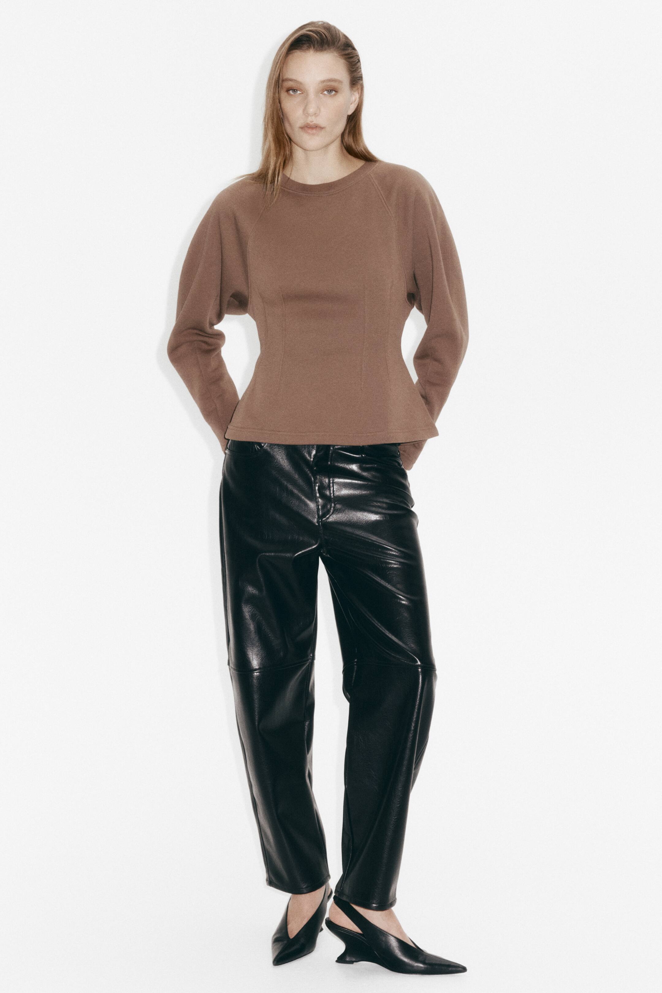 Ampliar la imagen: Sudadera con cintura ajustada - Gris pardo oscuro - Ladies | H&M MX 2