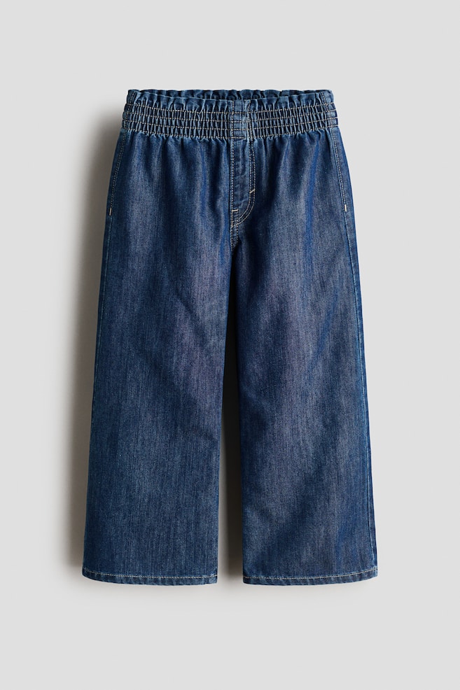 Weite Denimhose - Dunkles Denimblau/Helles Denimblau - 1