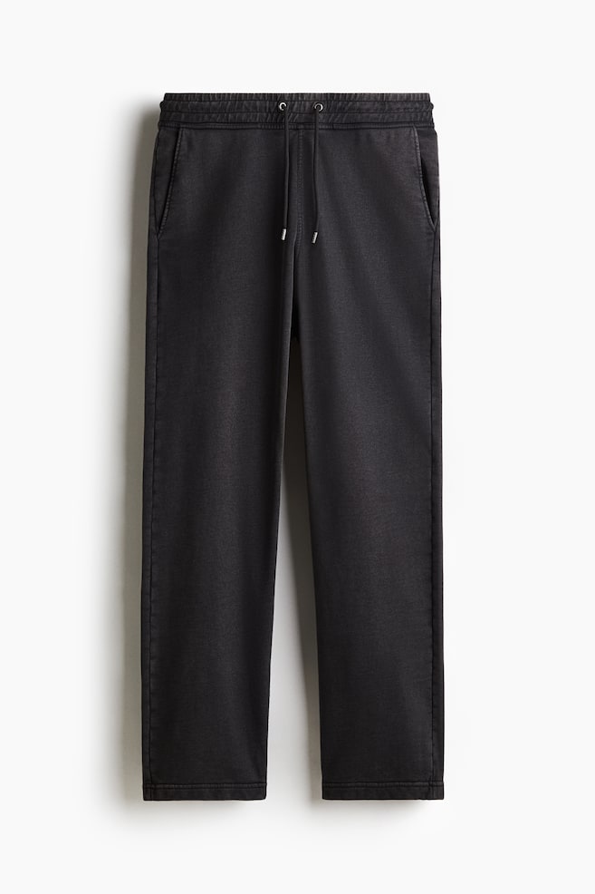 Ausgewaschene Sweatpants in Relaxed Fit - Schwarz - 1