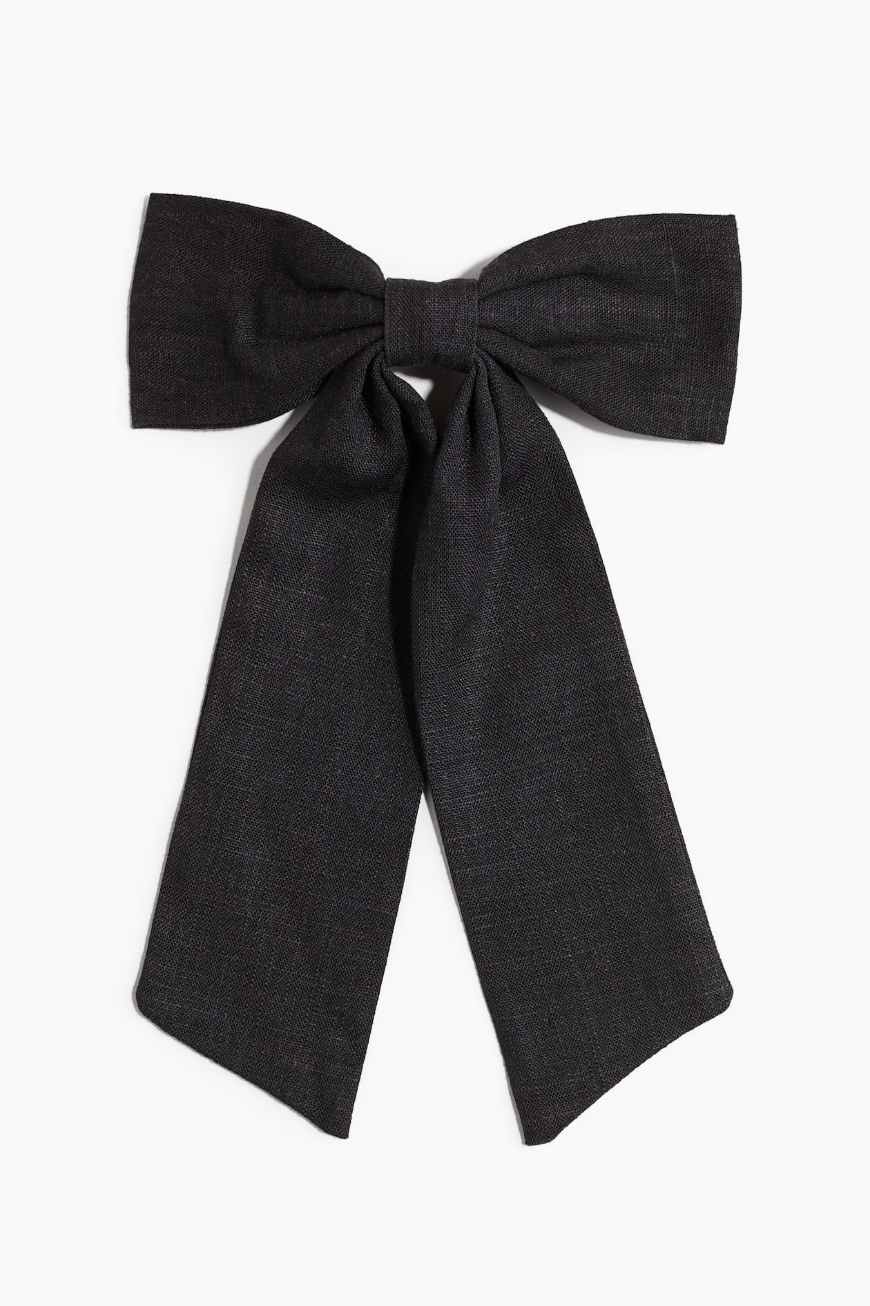 Women s Black Linen Blend Bow Hair Clip At H M CA women-s-black-linen-blend-bow-hair-clip-at-h-m-ca
