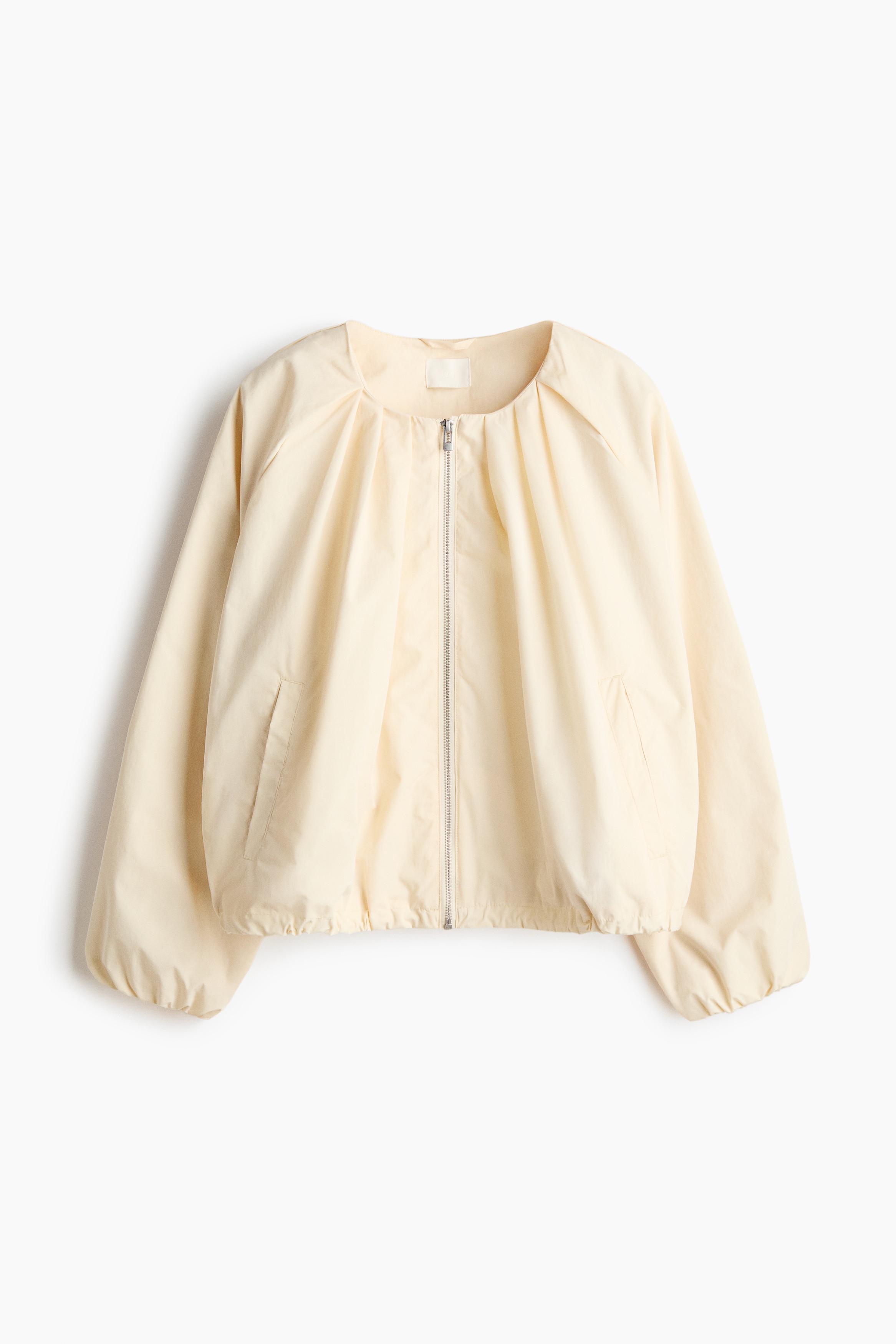 プリーツディテールジャケット - クリーム