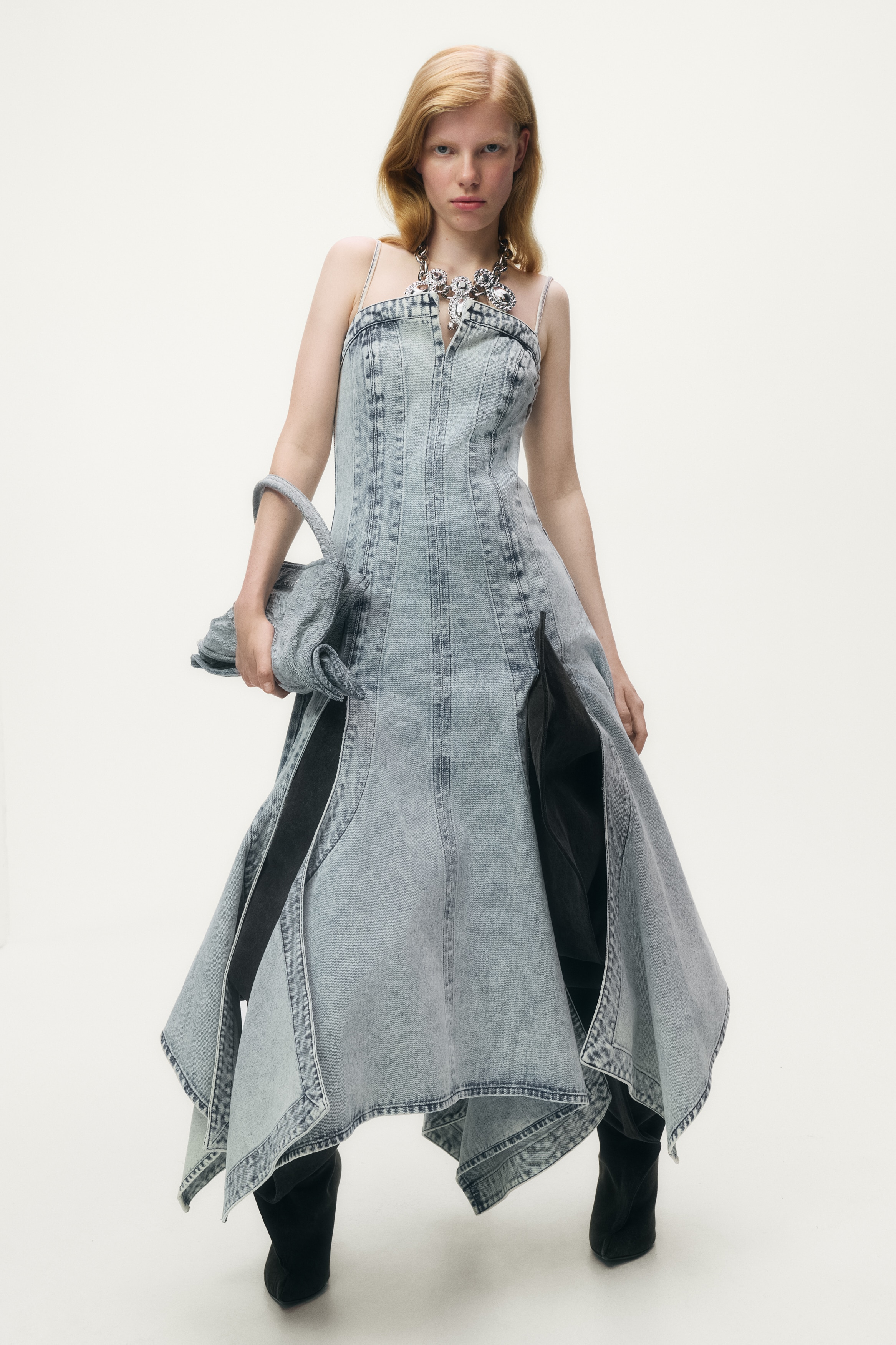 Femme - Robe en denim Bleu denim clair - Size: 46  - H&M