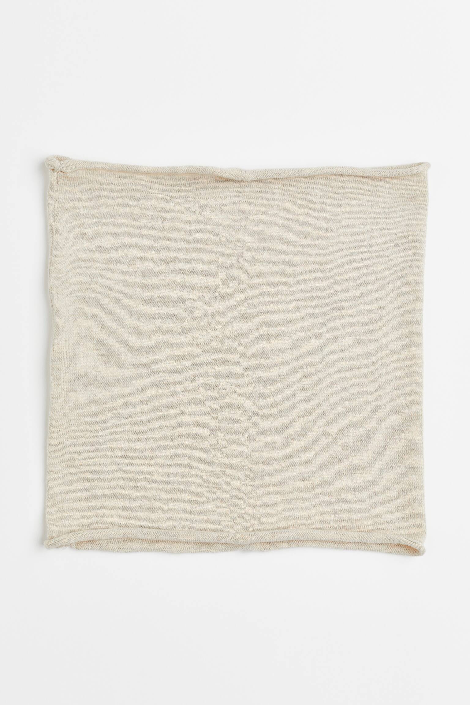 Cotton Silk Tube Scarf - Light beige marle - 2