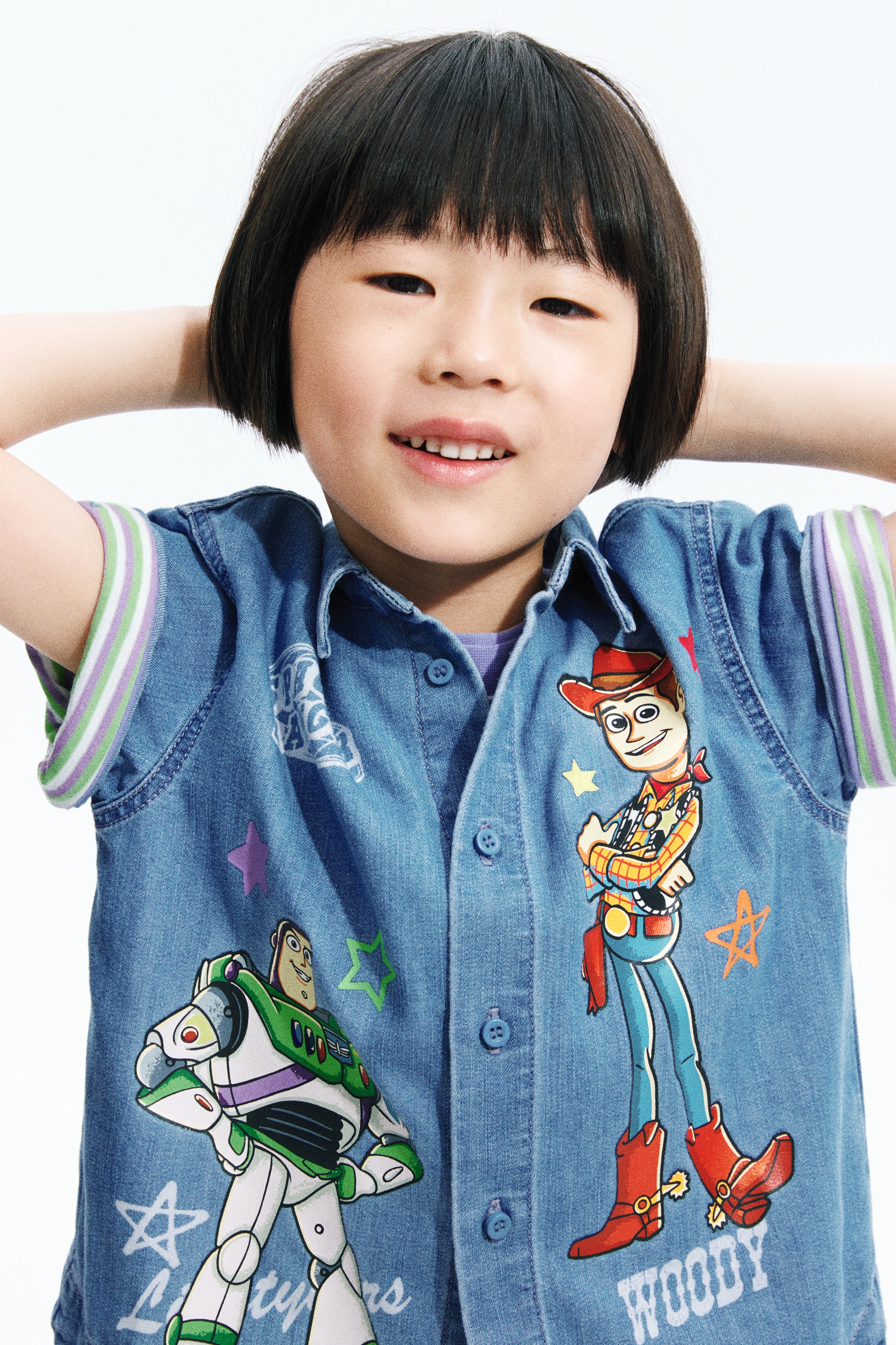 プリントデニムシャツ - デニムブルー／トイ・ストーリー - Kids | H&M JP