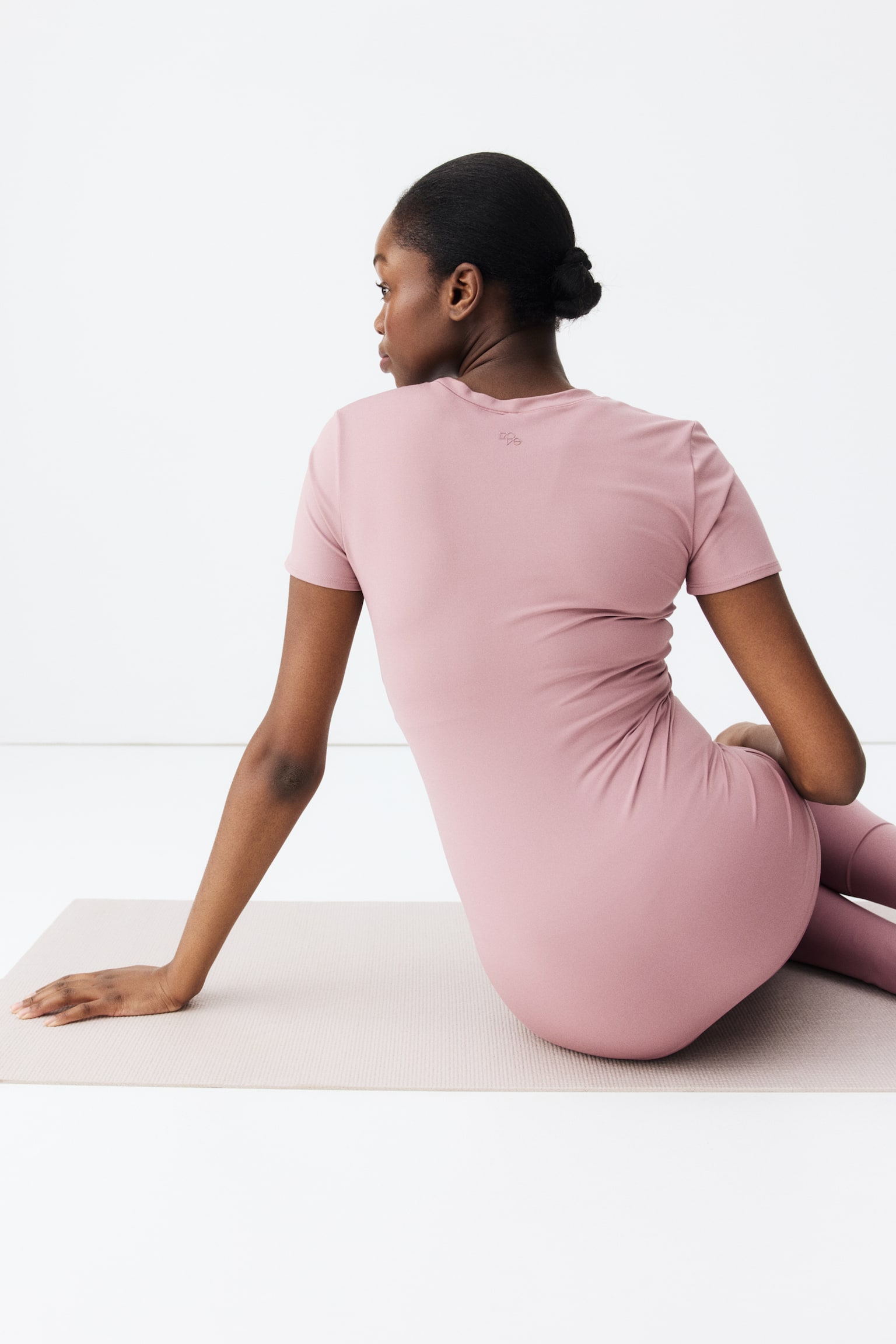 MAMA חולצת ספורט - ורוד עתיק/שחור - 5