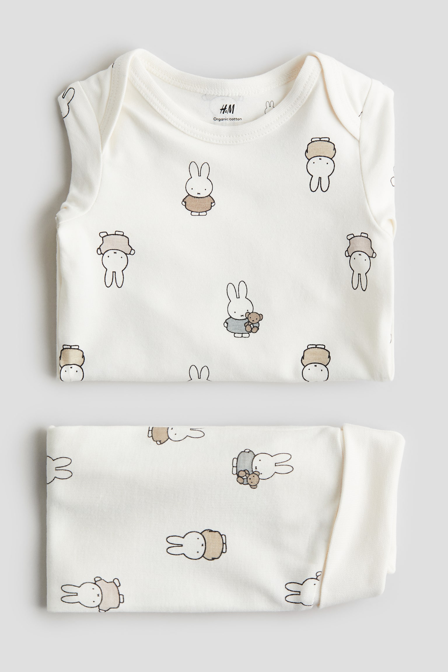 2-piece printed cotton jersey set - White/Miffy - 2