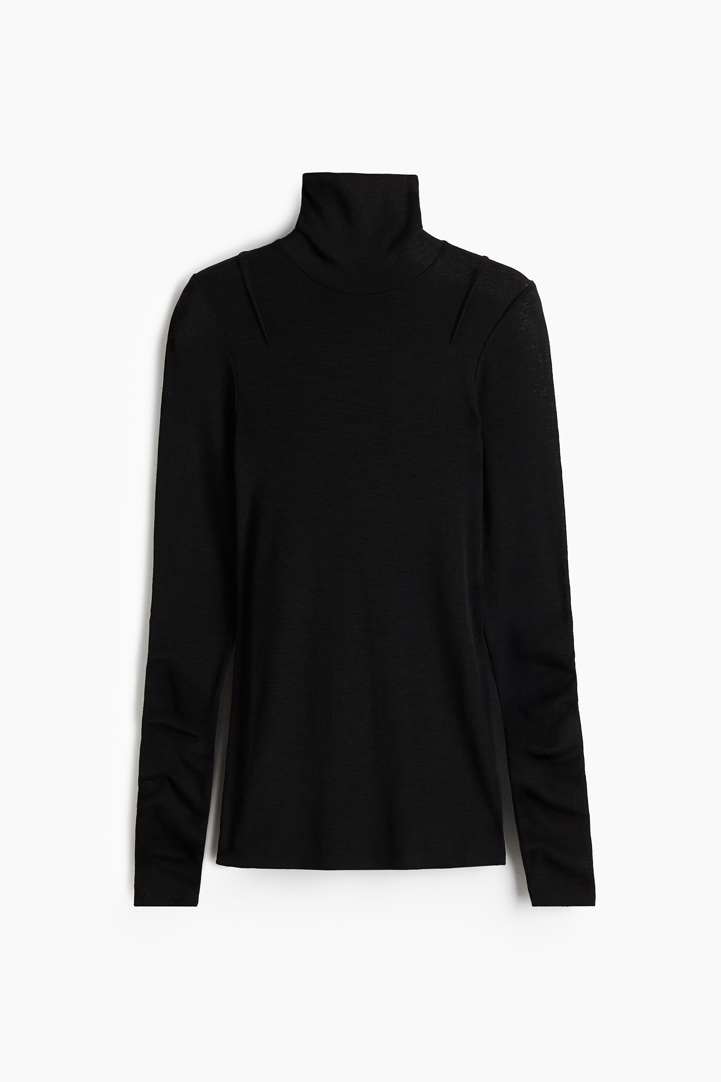 Merino Wool Turtleneck Sweater - Black - Ladies | H&M US