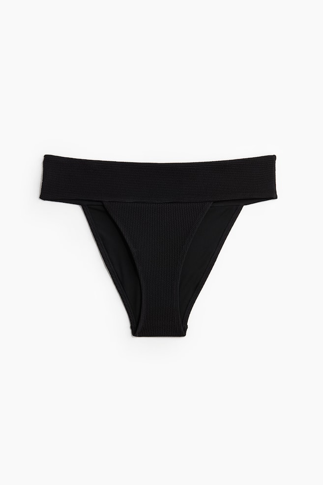 Cheeky Tanga-Bikinihose - Schwarz/Weiß/Dunkelbraun - 1