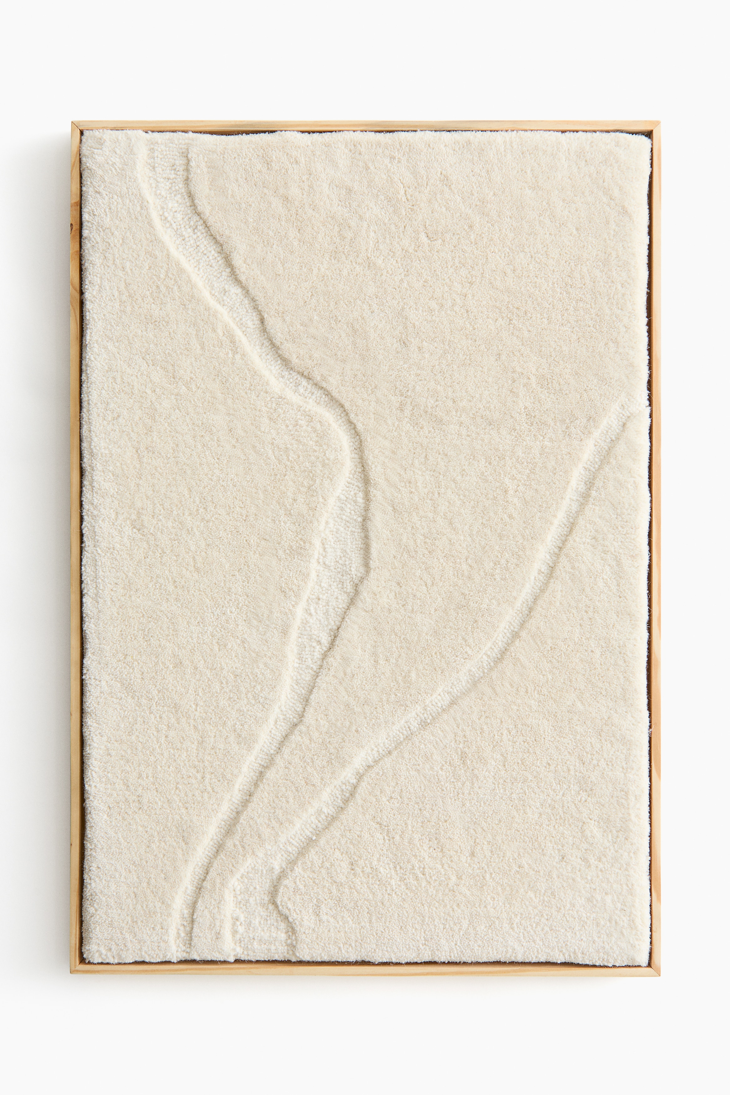 Grande décoration murale en laine bouclée - Beige clair/noir/Beige clair/noir