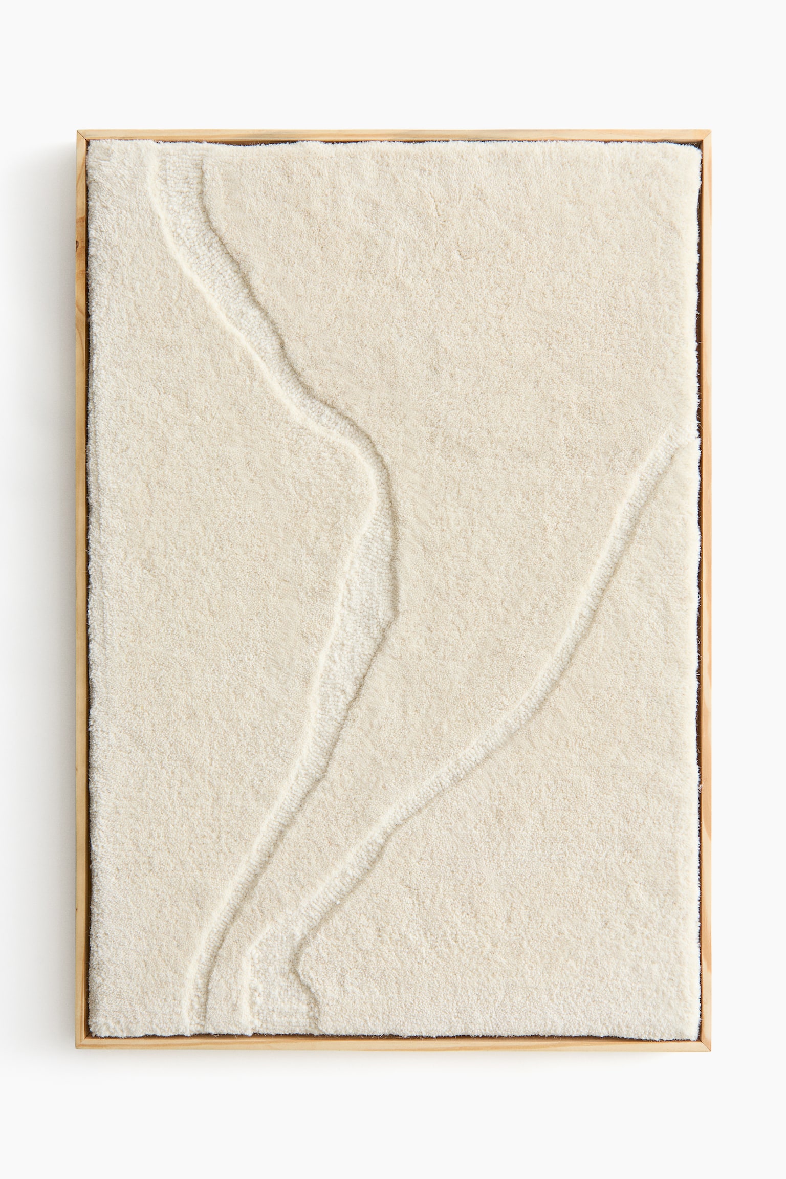 Decorațiune mare de perete din lână plușată - Bej-deschis/negru/Bej-deschis/negru - 1