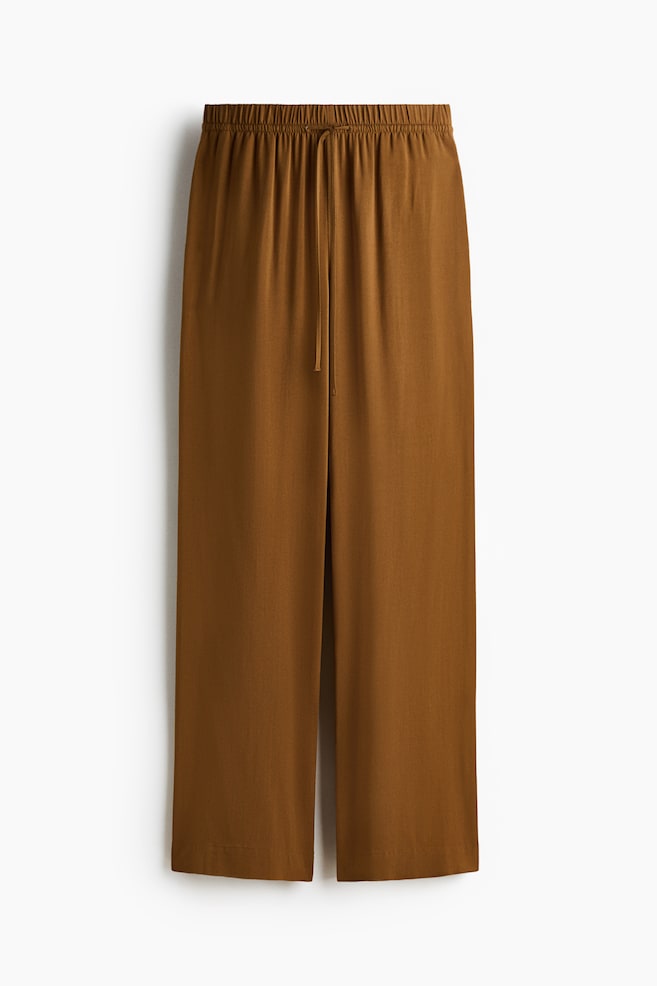 Wide pull-on trousers - Olive green/Dark brown/Brown/Light beige/Dark khaki green/Dark beige/Leopard print/Red/Paisley pattern/Black - 1