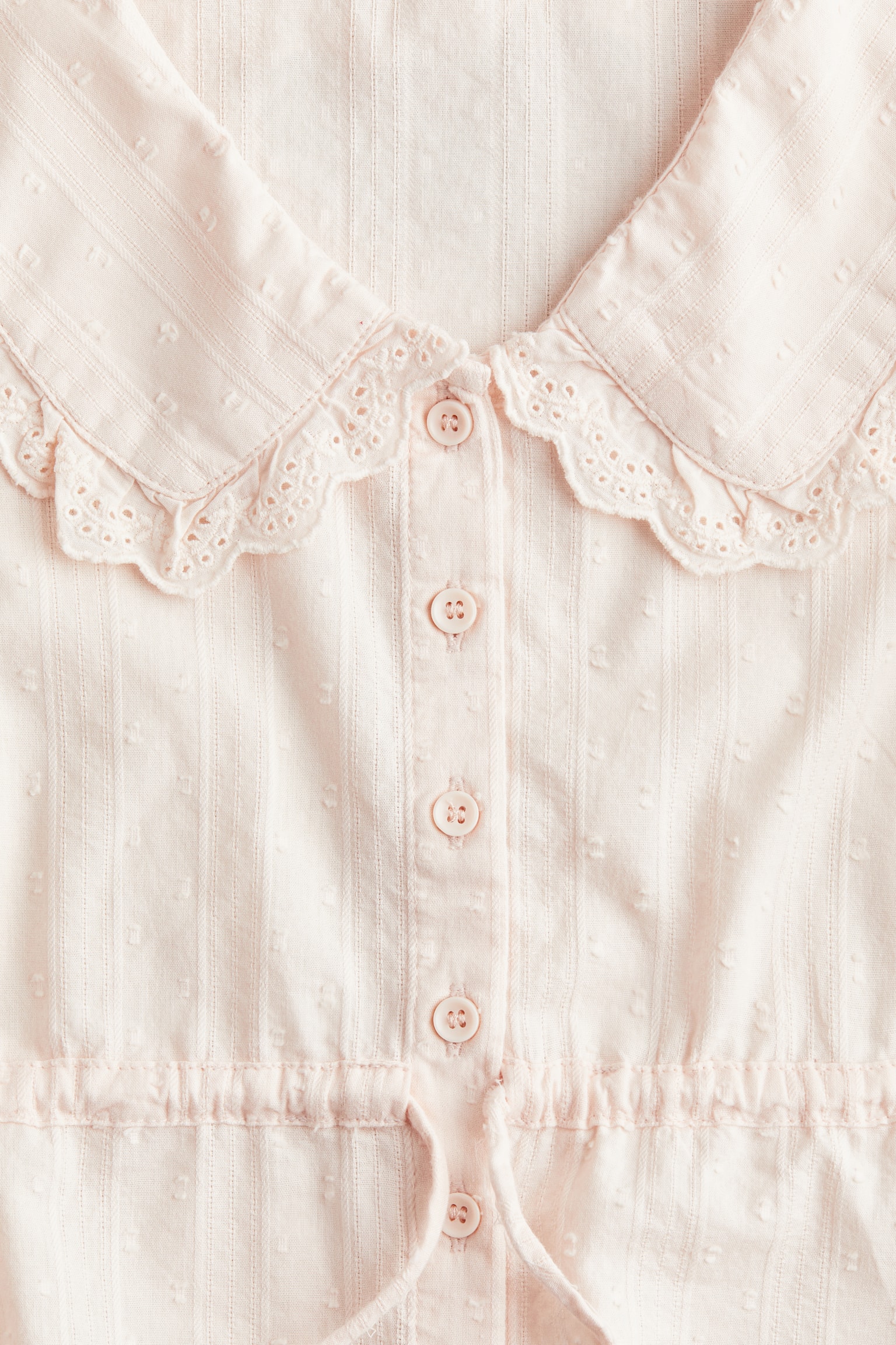 Blouse péplum volantée - Rose poudré/Blanc - 2