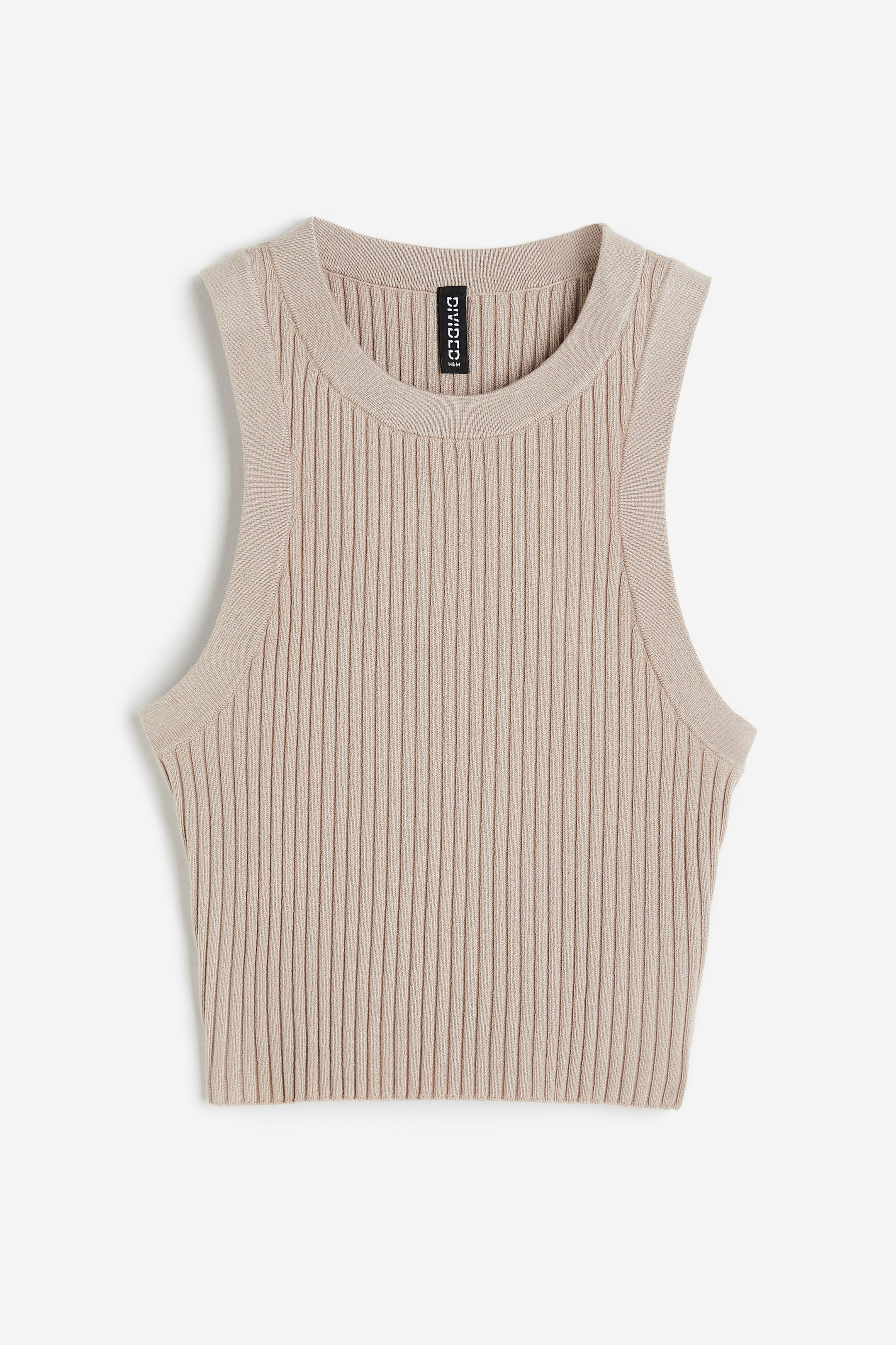 View larger image: Rib-knit vest top - Light greige - Ladies | H&M 1