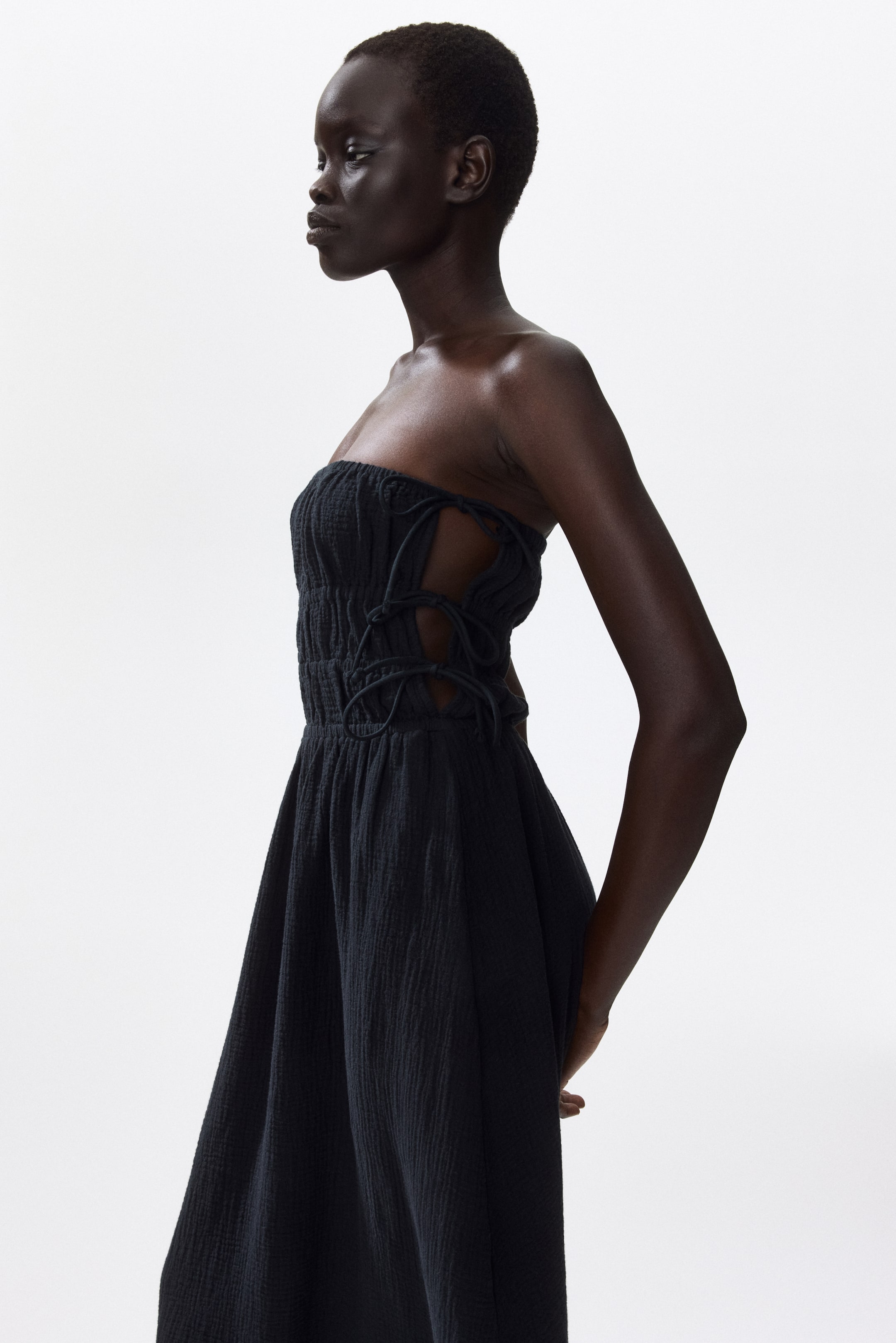 Robe bandeau en mousseline
