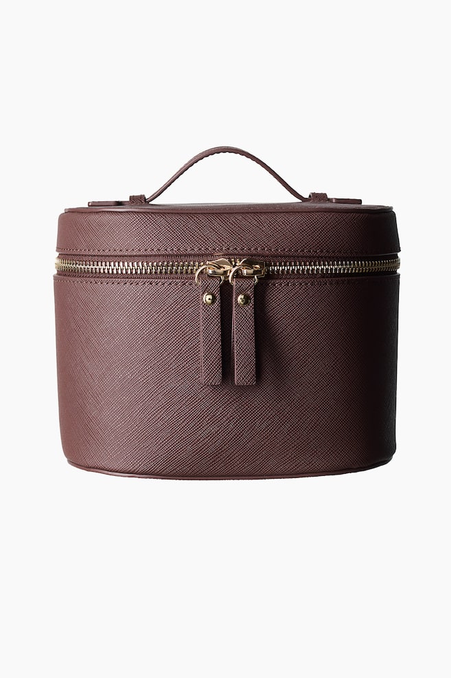 Trousse de toilette carrée - Marron - 1