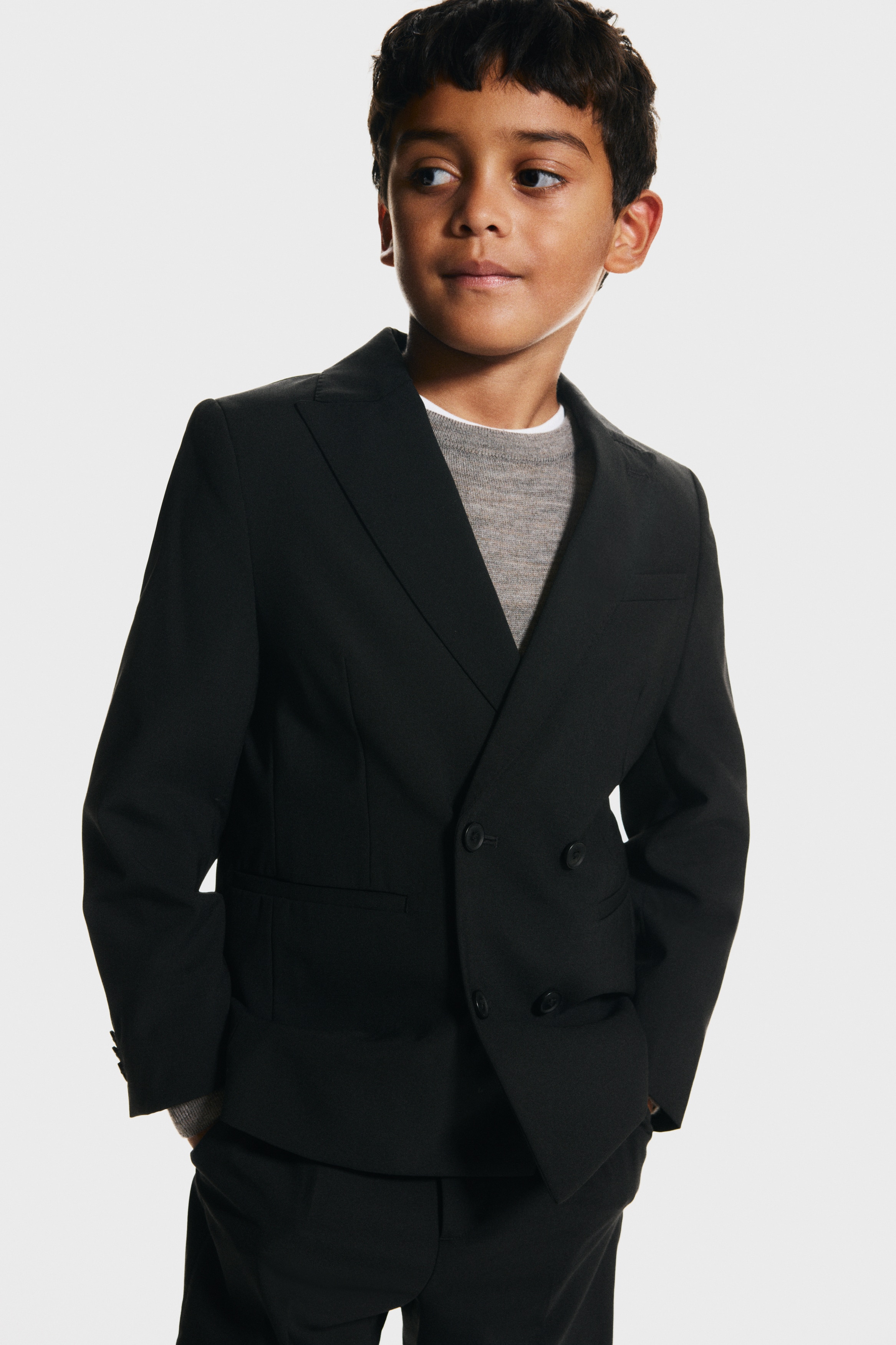 H & M - ウールブレンドジャケット - ブラック