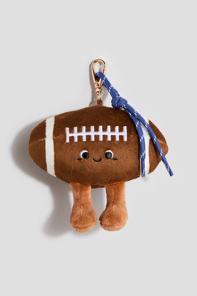 Bijou de sac avec peluche - Marron/football américain/Blanc/ballon de football/Marron/capybara/Blanc/balle de baseball - 1