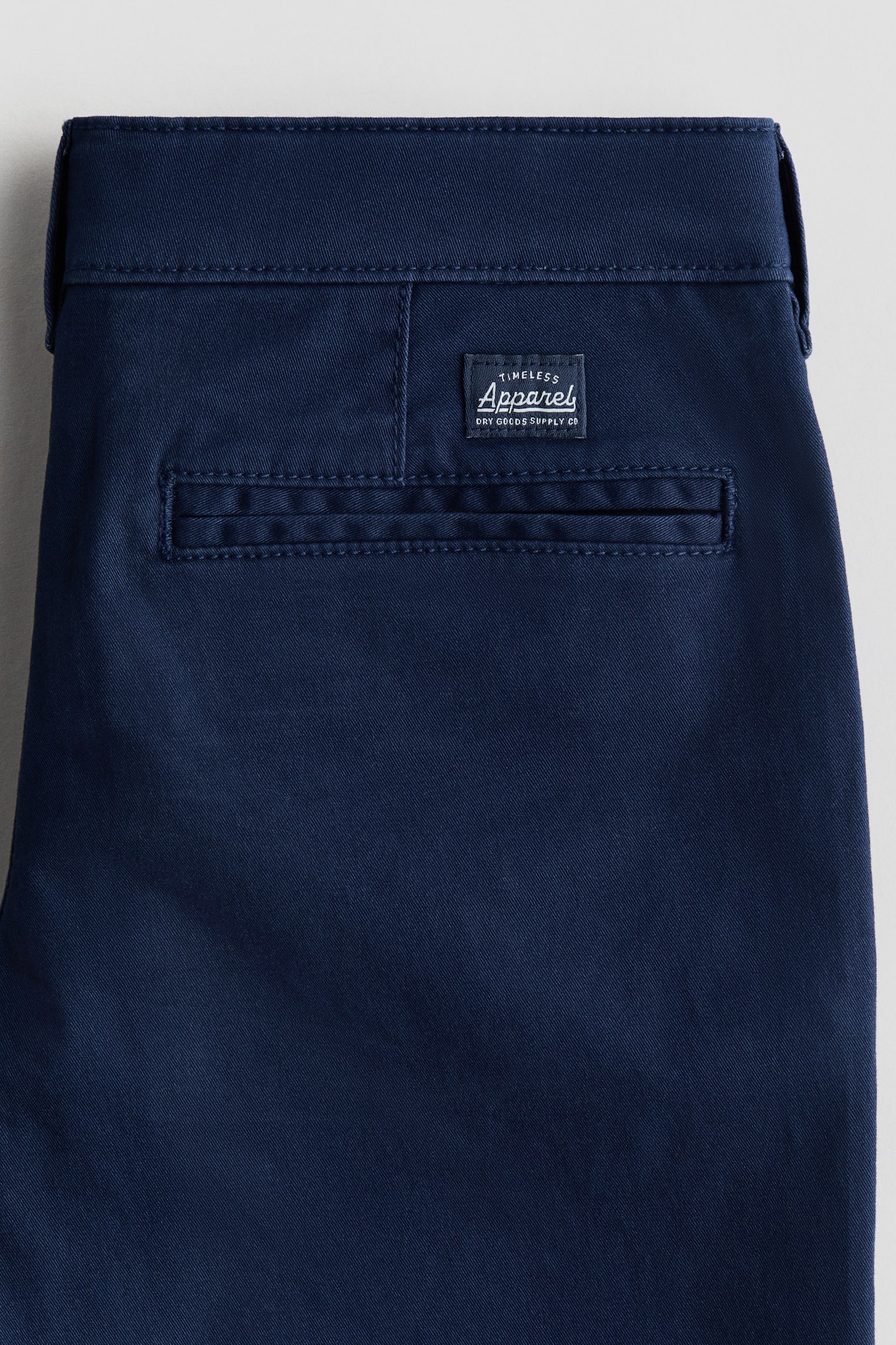 Pantaloni chino conici din twill - Bleumarin/Bej-deschis - 2