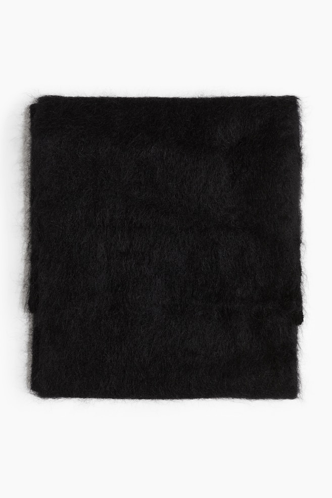 Écharpe en mohair mélangé - Noir/Beige clair/Gris foncé - 1