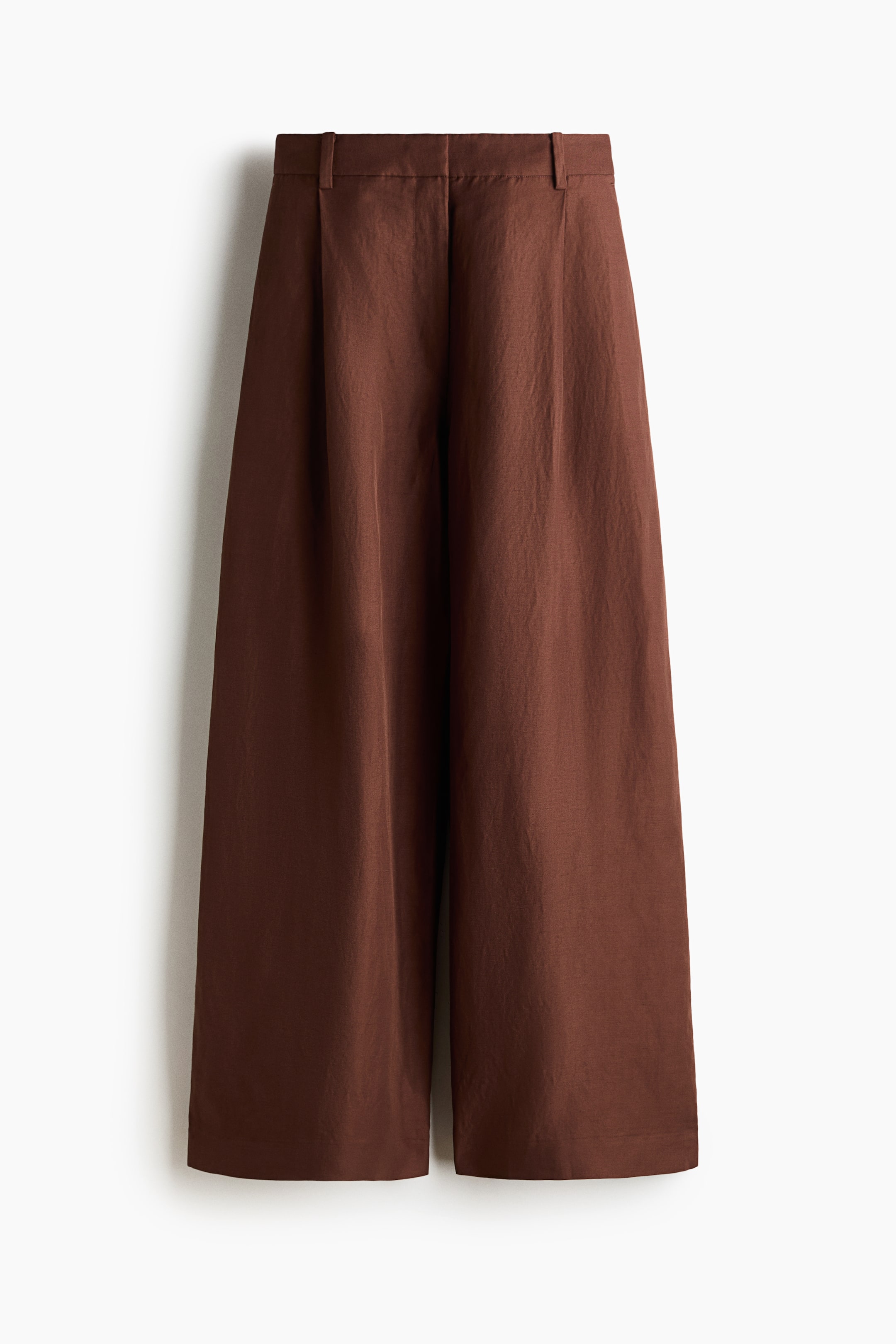 Wide-Leg Linen-Blend Pants