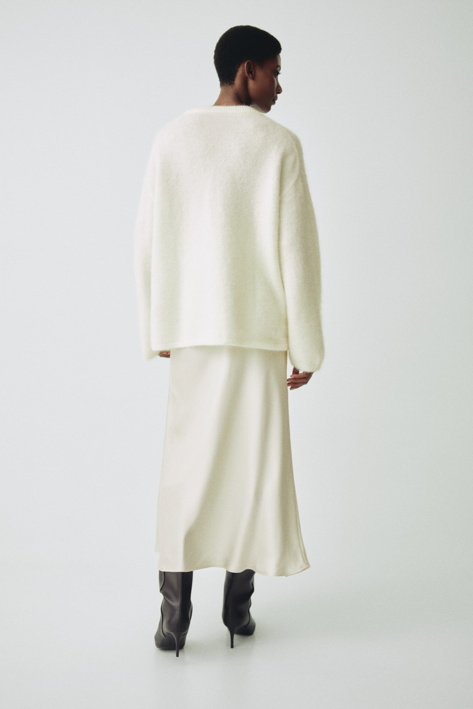 MAMA Trøje i mohairblanding - Creme - 5