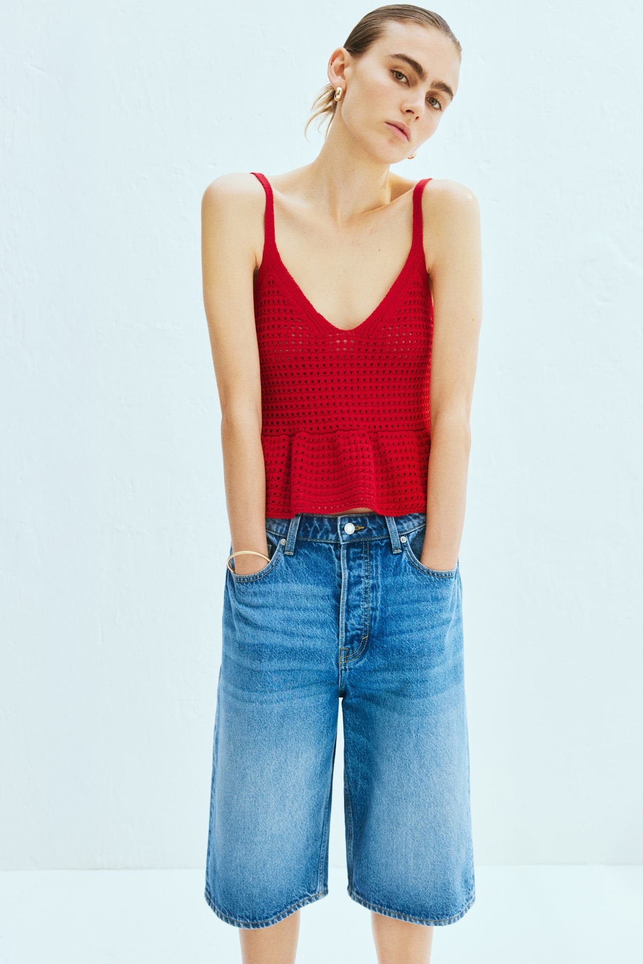 Crochet-Look Strappy Top - image 2