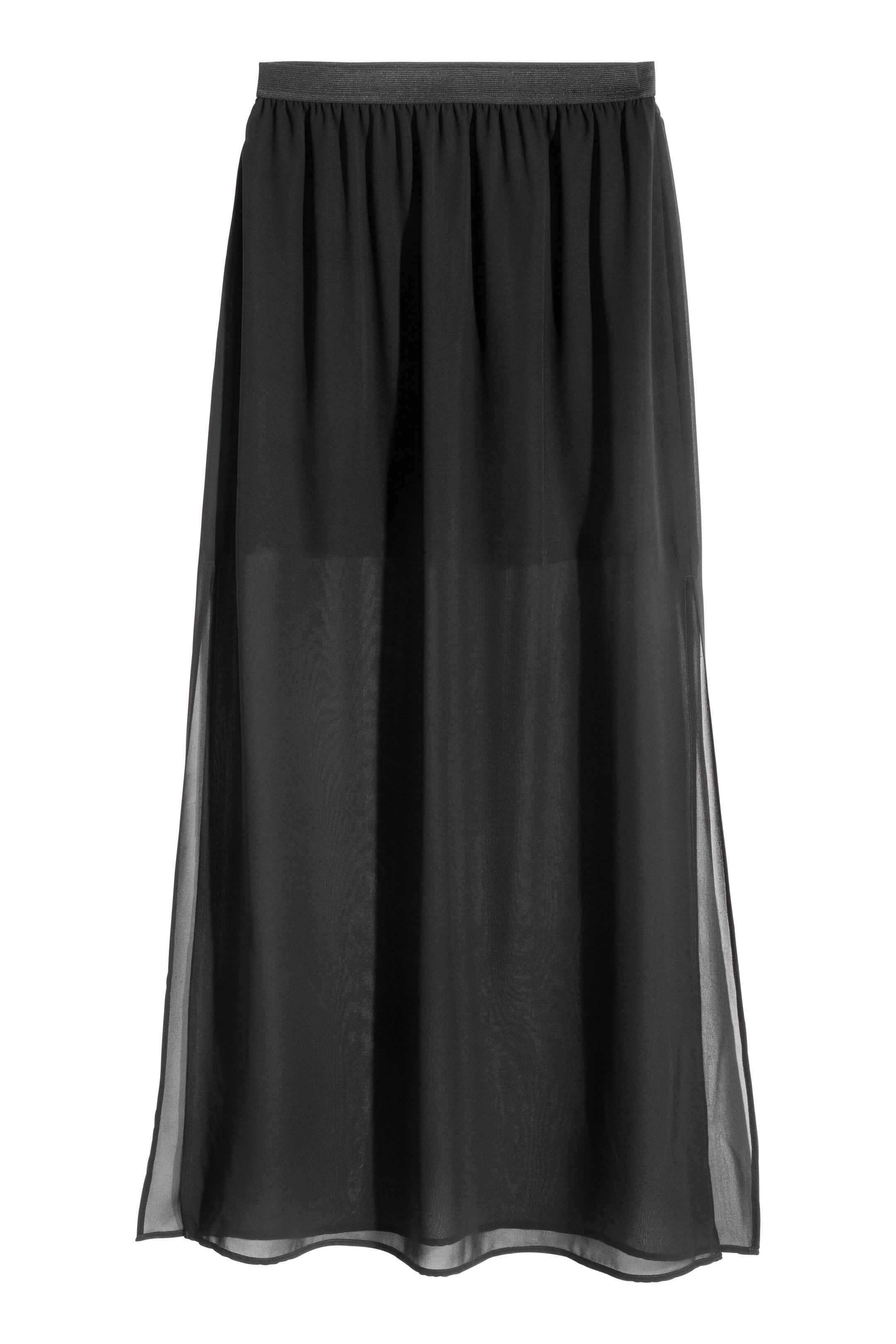 Zobrazit větší obrázek: Šifonová sukně - Černá - ŽENY | H&M CZ 1