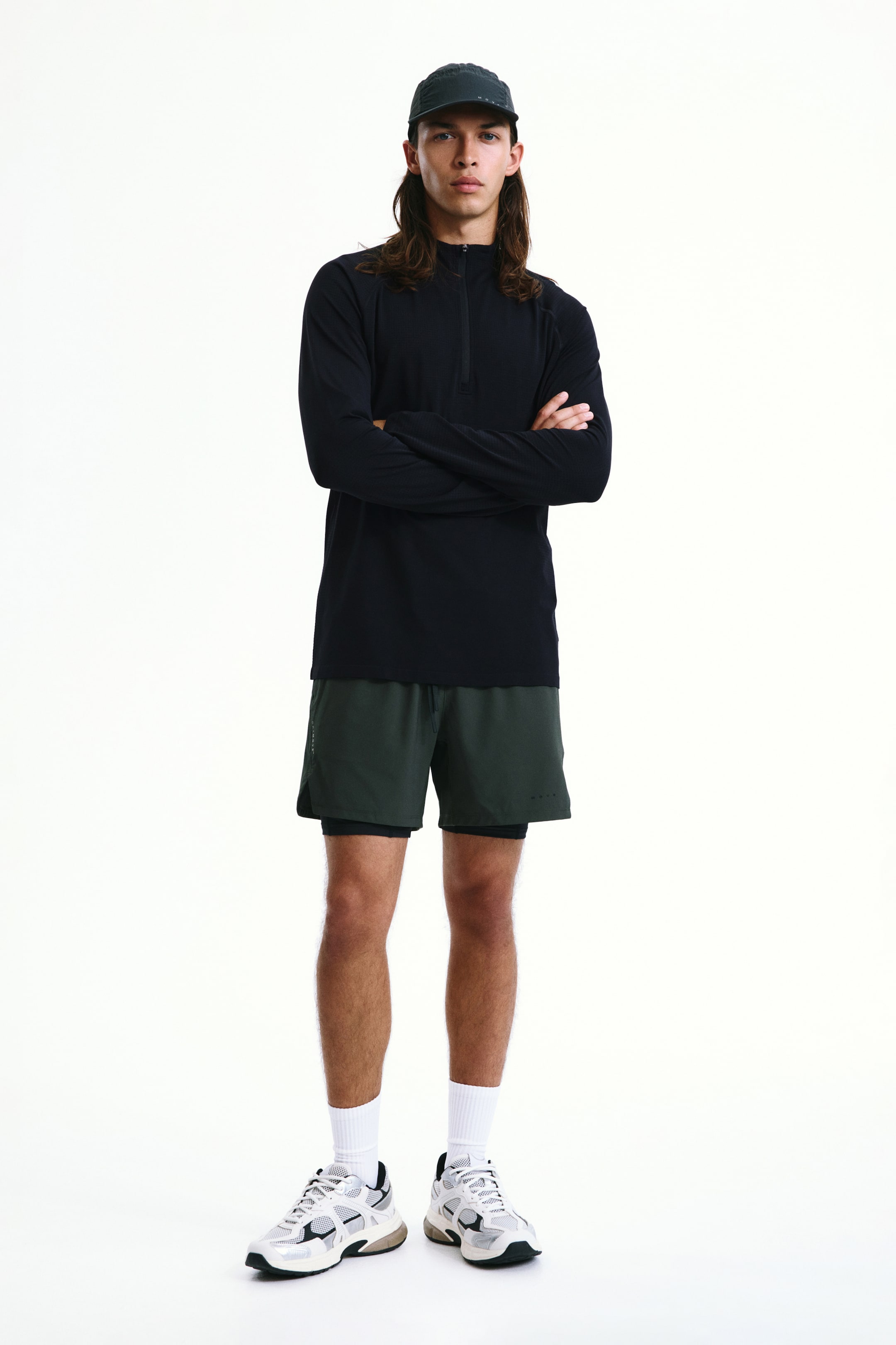Muscle-Fit Half-Zip Sports Shirt with DryMove™
