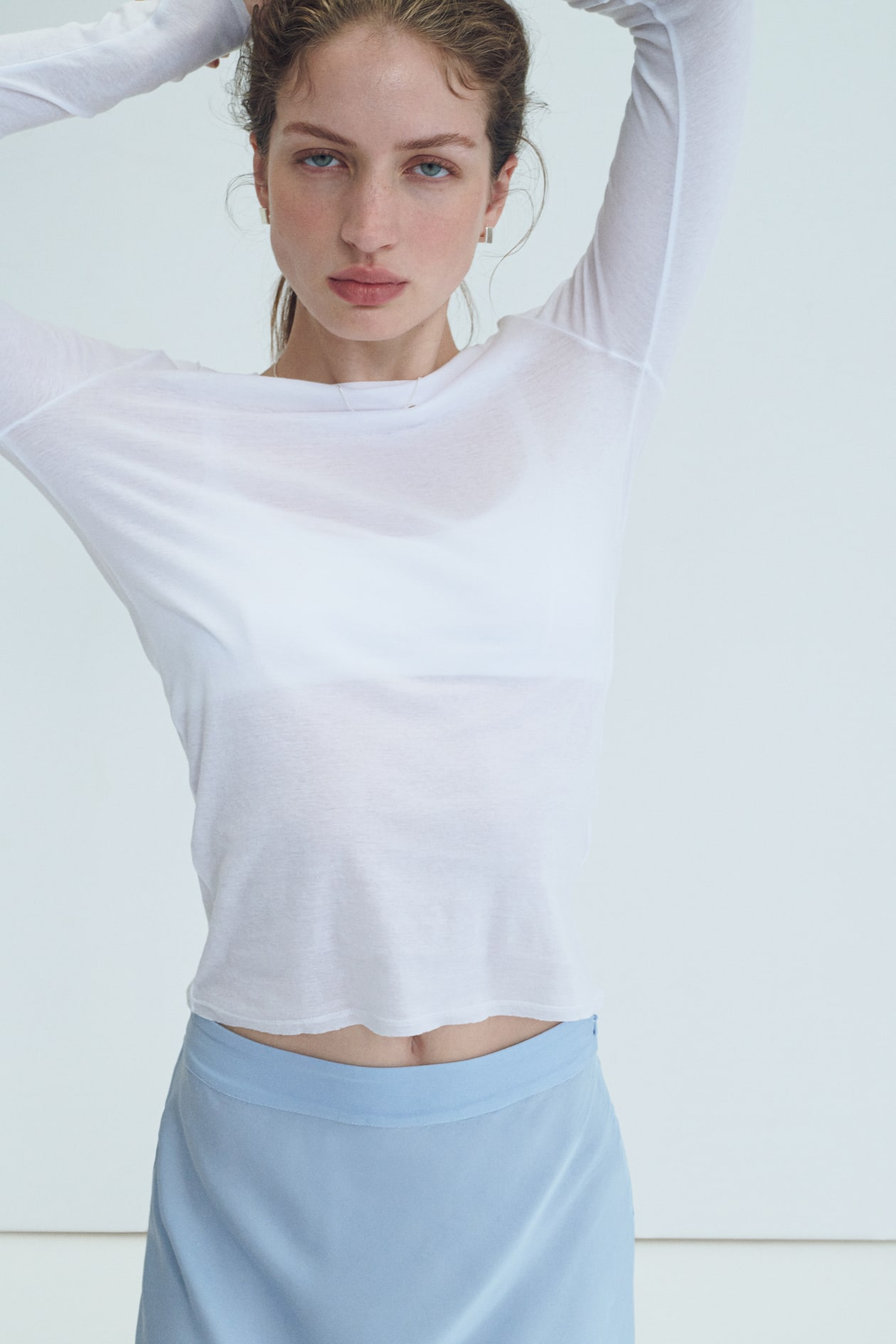 Asymmetric Viscose Skirt - image 3